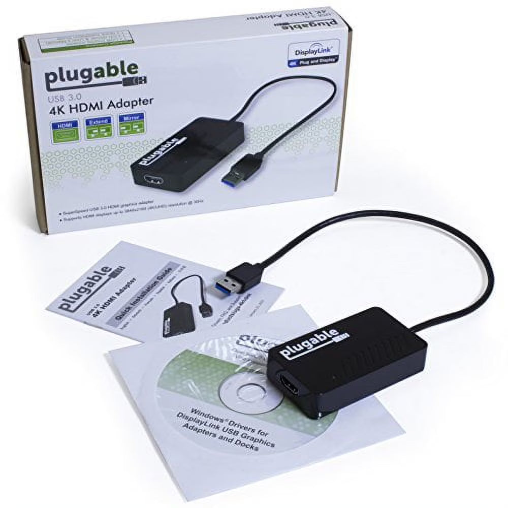 1x USB to HDMI UHD Video Adapter