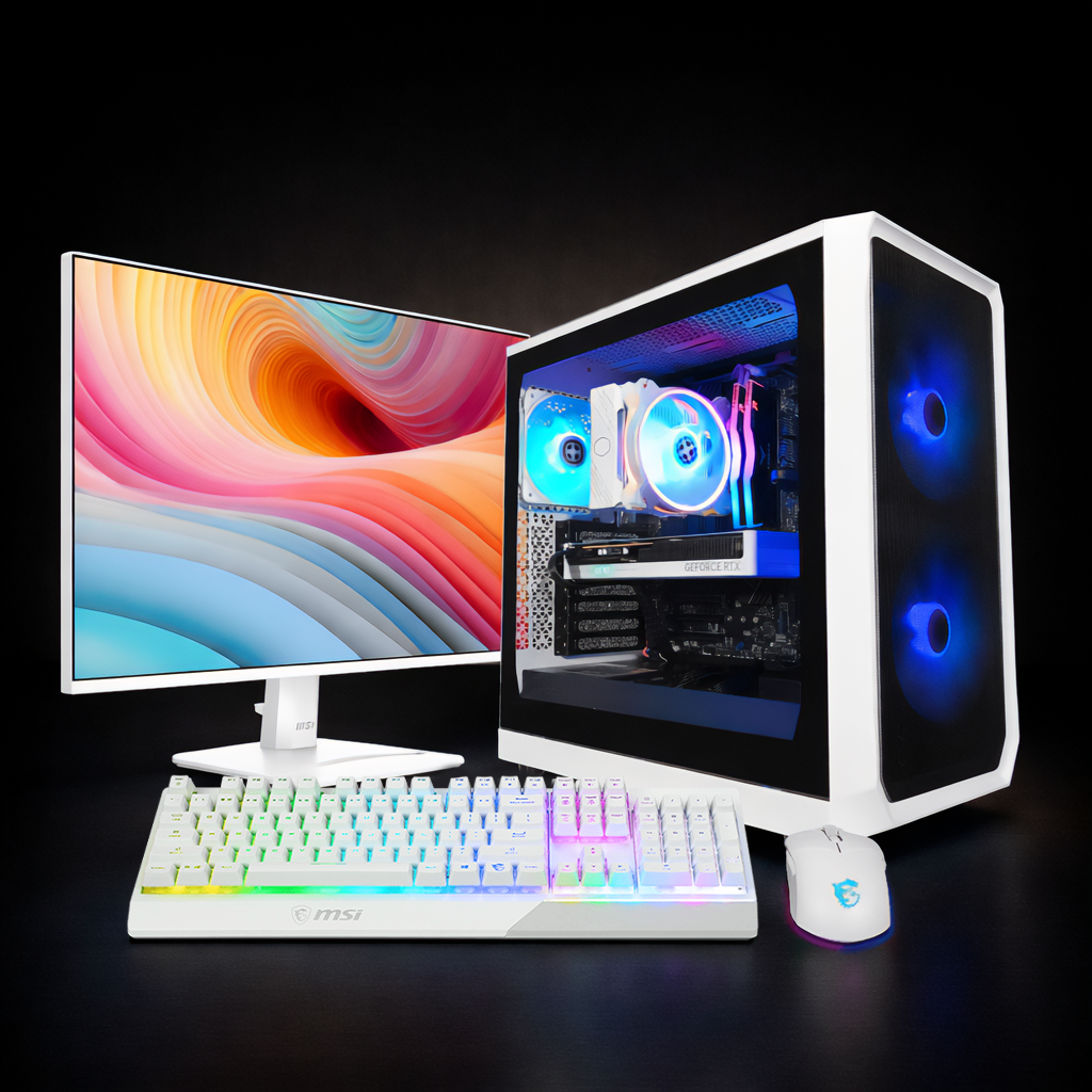 RTX 5060 Gaming PC + Monitor Bundle — Core i5-12400F, 16GB DDR4, 1TB SSD