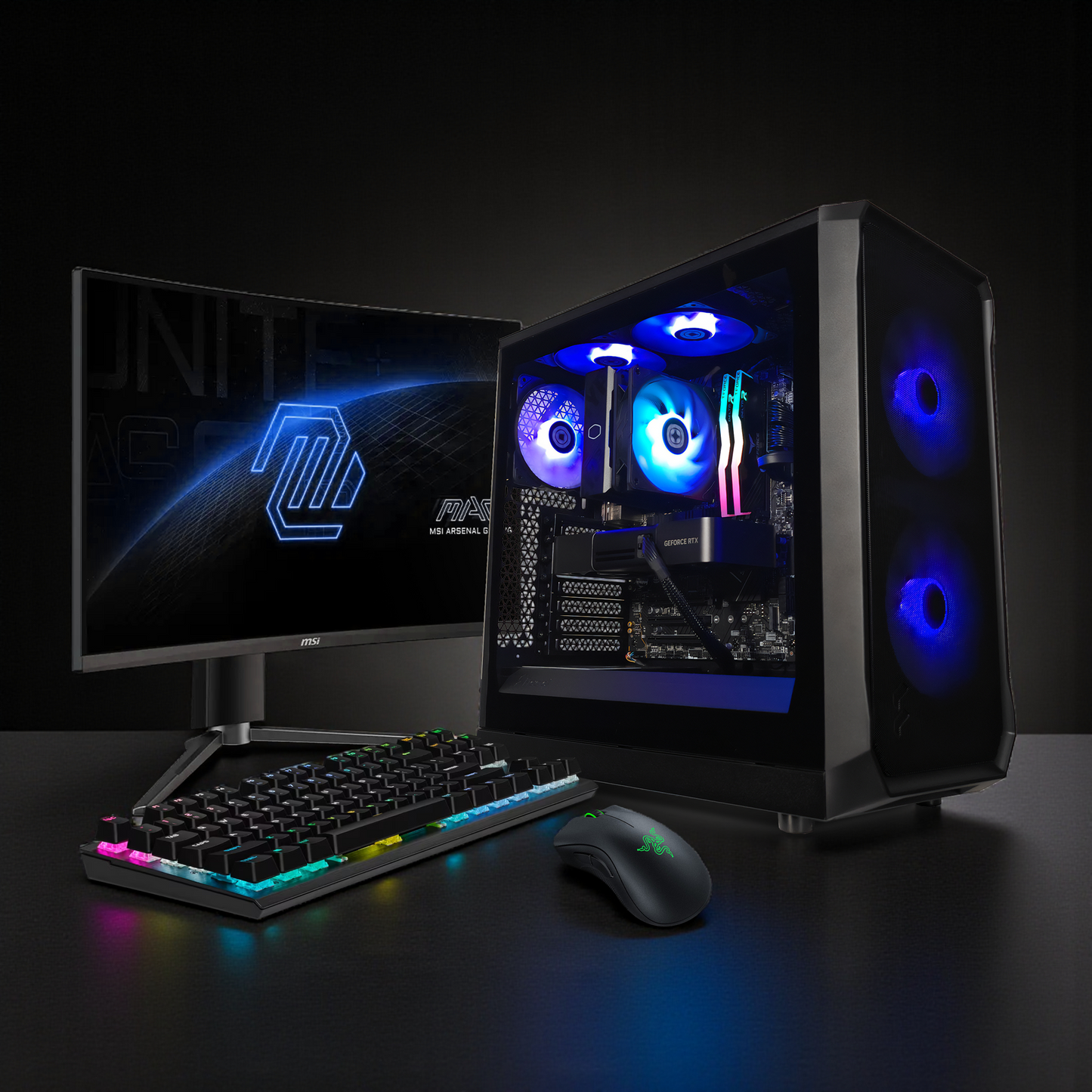 RTX 5070 Gaming PC + Monitor Bundle — Core i5-14400F, 16GB DDR4, 2TB SSD