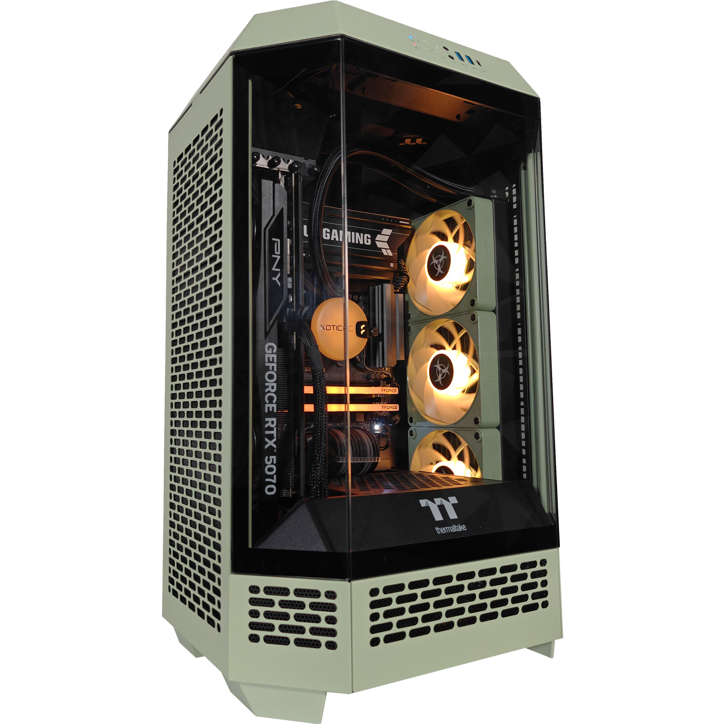 BioHazard Tower — RTX 5070, Ryzen 7 9700X, 32GB DDR5, 2TB SSD