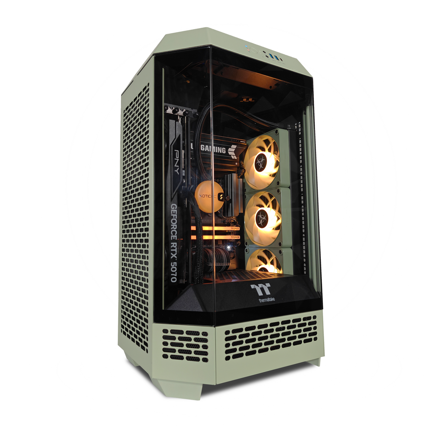 BioHazard Tower 300 — RTX 5070, Ryzen 7 9700X, 32GB DDR5, 2TB SSD