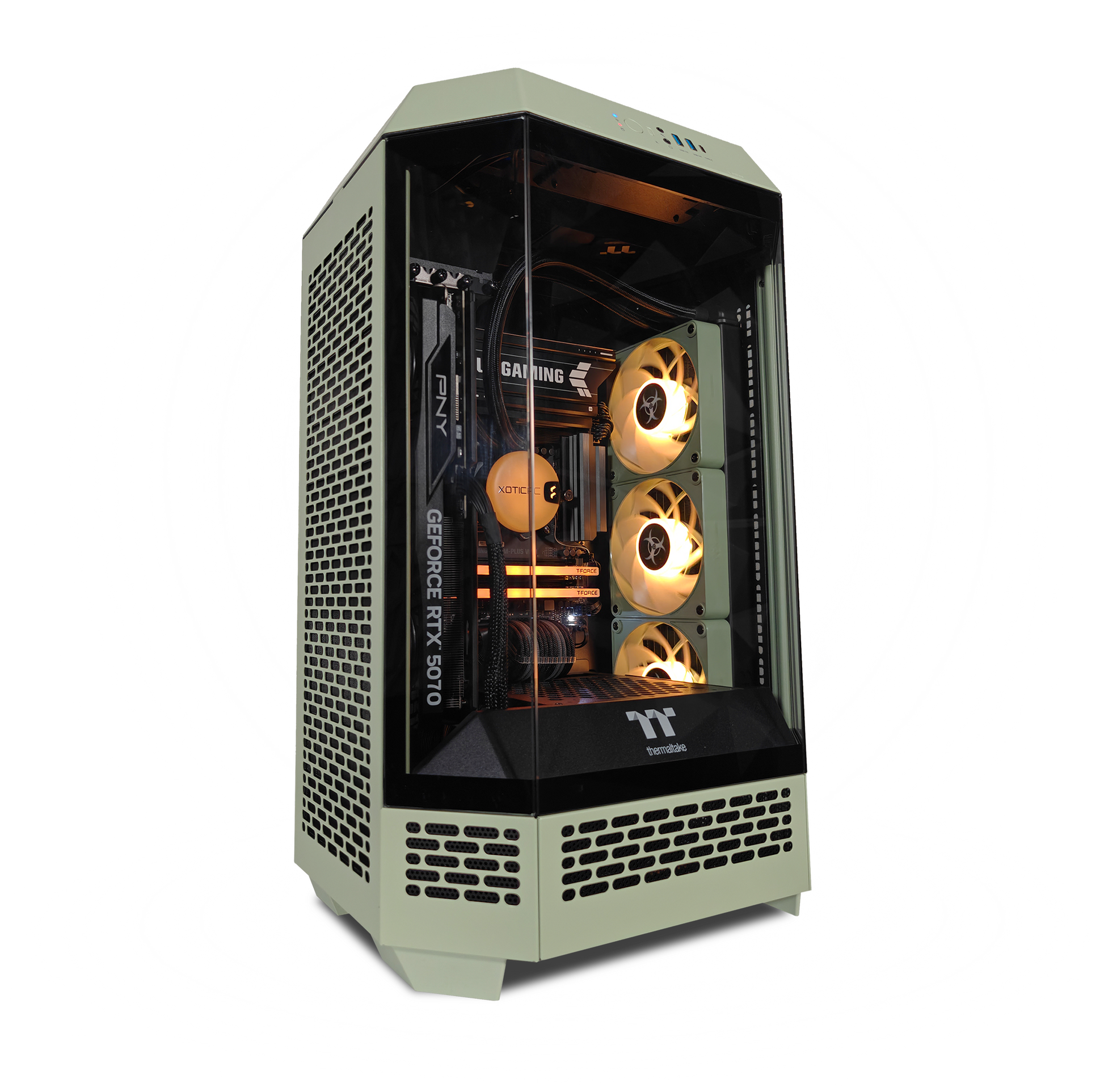BioHazard Tower 300 — RTX 5070, Ryzen 7 9700X, 32GB DDR5, 2TB SSD