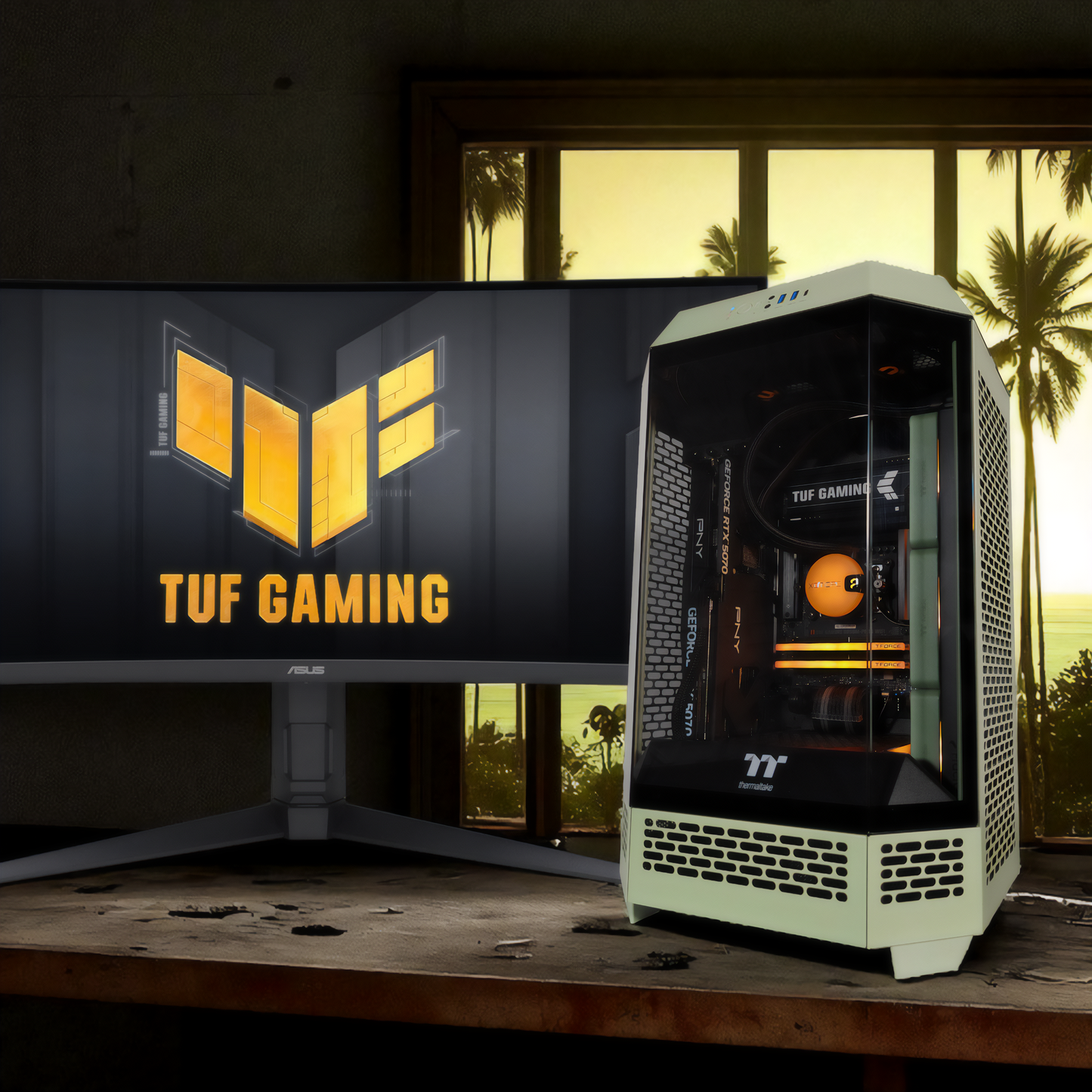 BioHazard Tower — RTX 5070, Ryzen 7 9700X, 32GB DDR5, 2TB SSD
