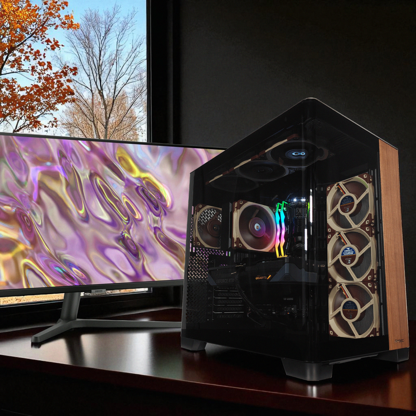 C8 Wood — RTX 5070, Core Ultra 7 265K, 32GB DDR5, 2TB SSD