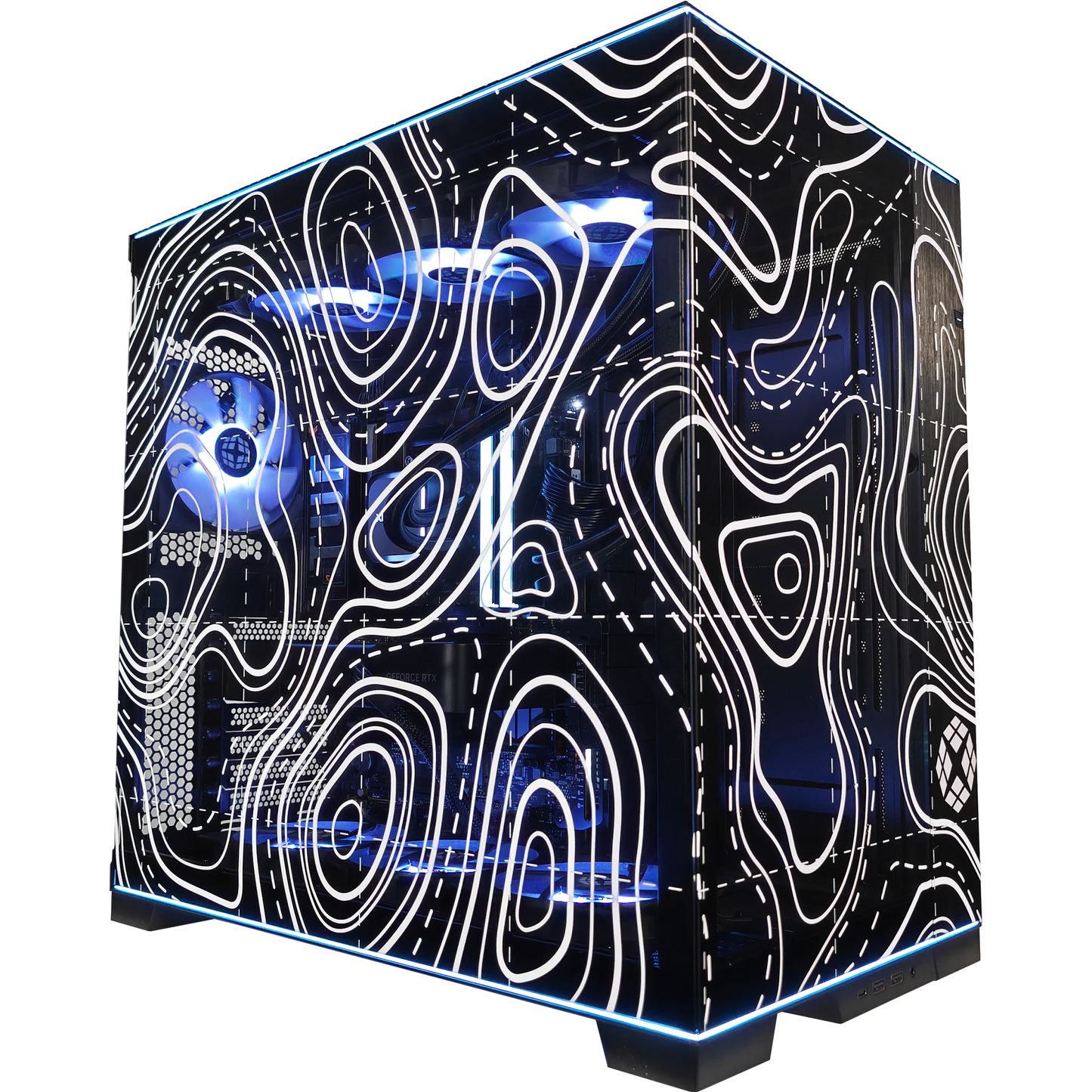 EVO O11D Topography Dark Gaming PC Drop