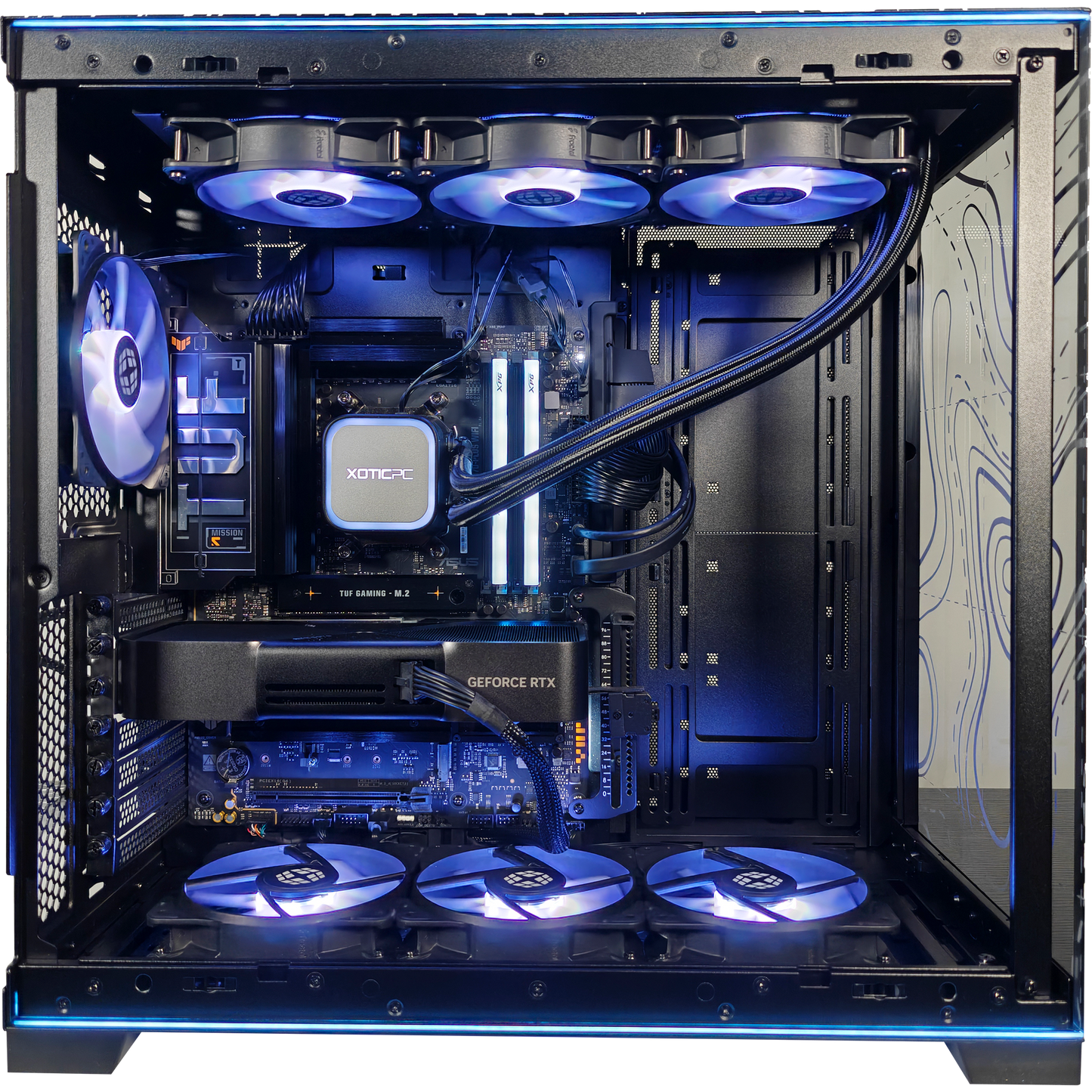 EVO O11D Topography Dark Gaming PC Drop