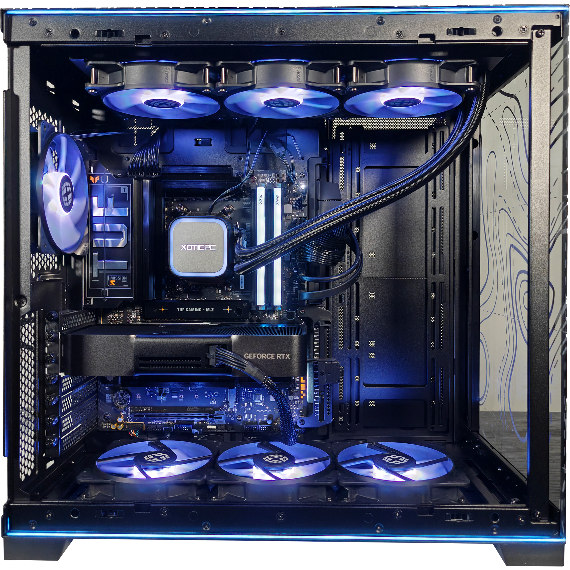 EVO O11D Topography Dark Gaming PC Drop