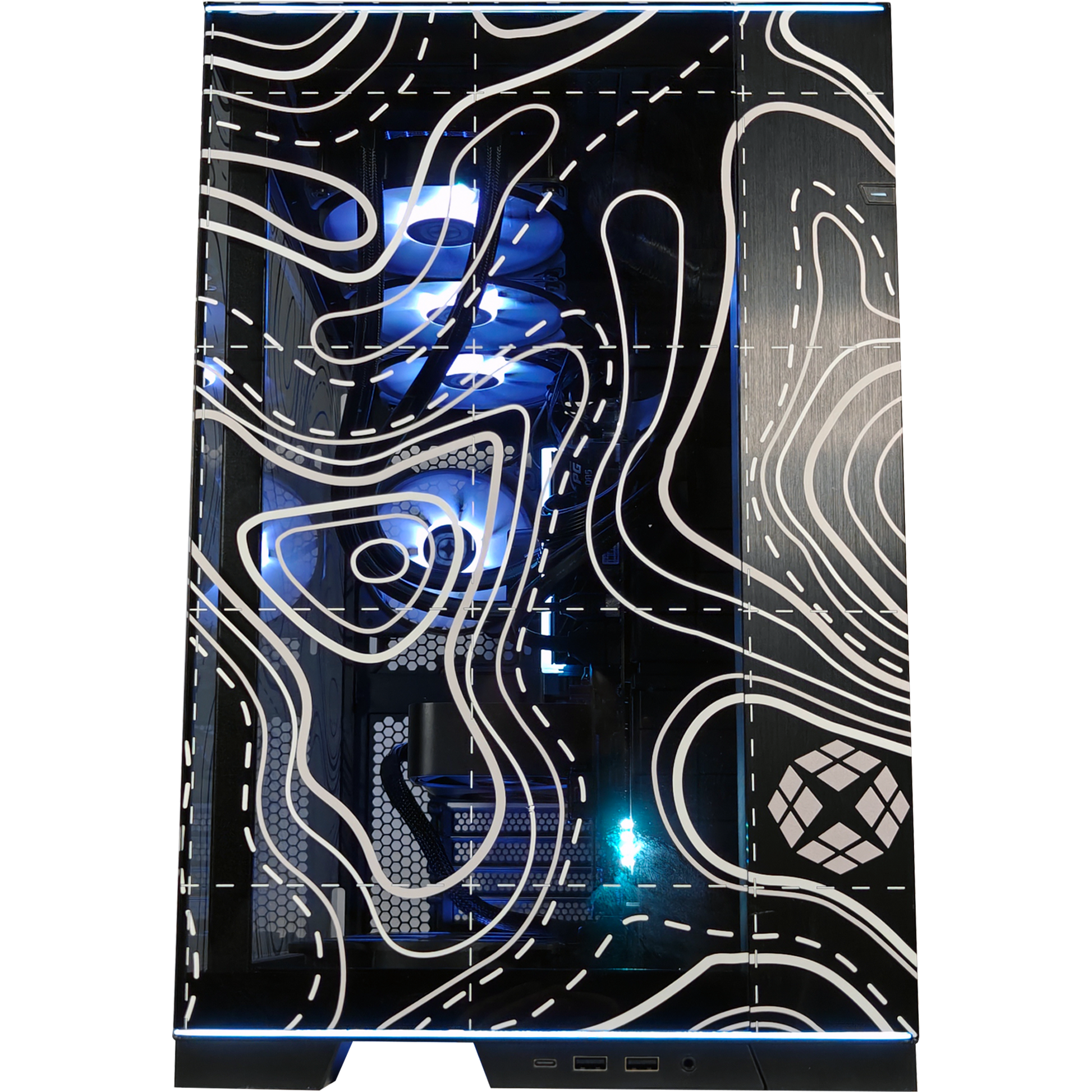 EVO O11D Topography Dark Gaming PC Drop