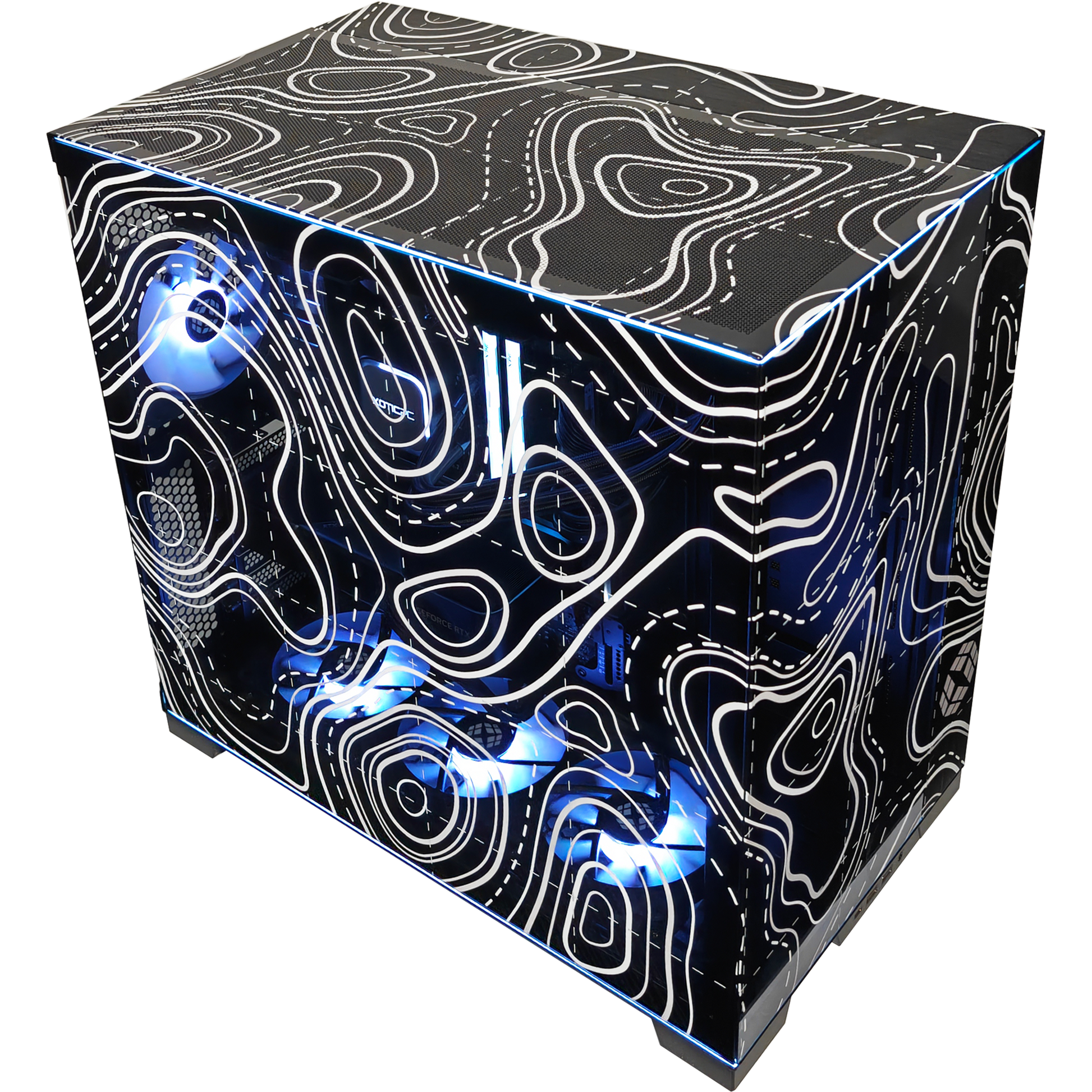 EVO O11D Topography Dark Gaming PC Drop