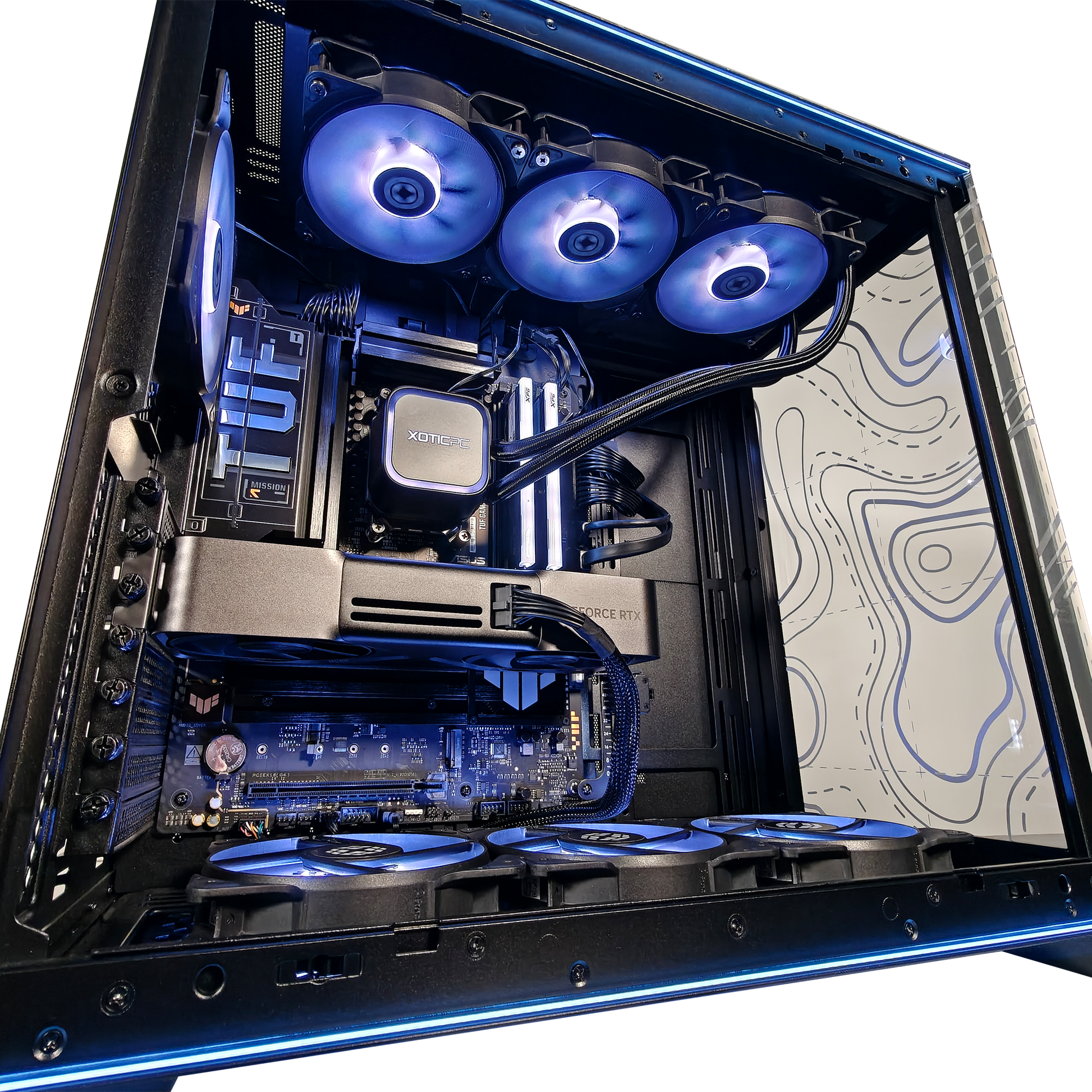 EVO O11D Topography Dark Gaming PC Drop