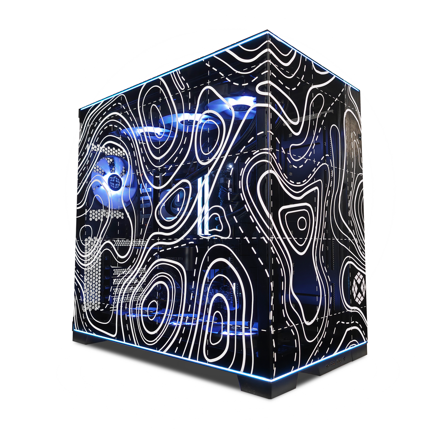 EVO O11D Topography Dark Gaming PC Drop