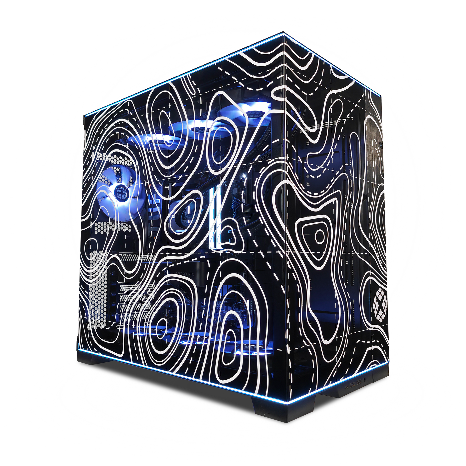 EVO O11D Topography Dark Gaming PC Drop