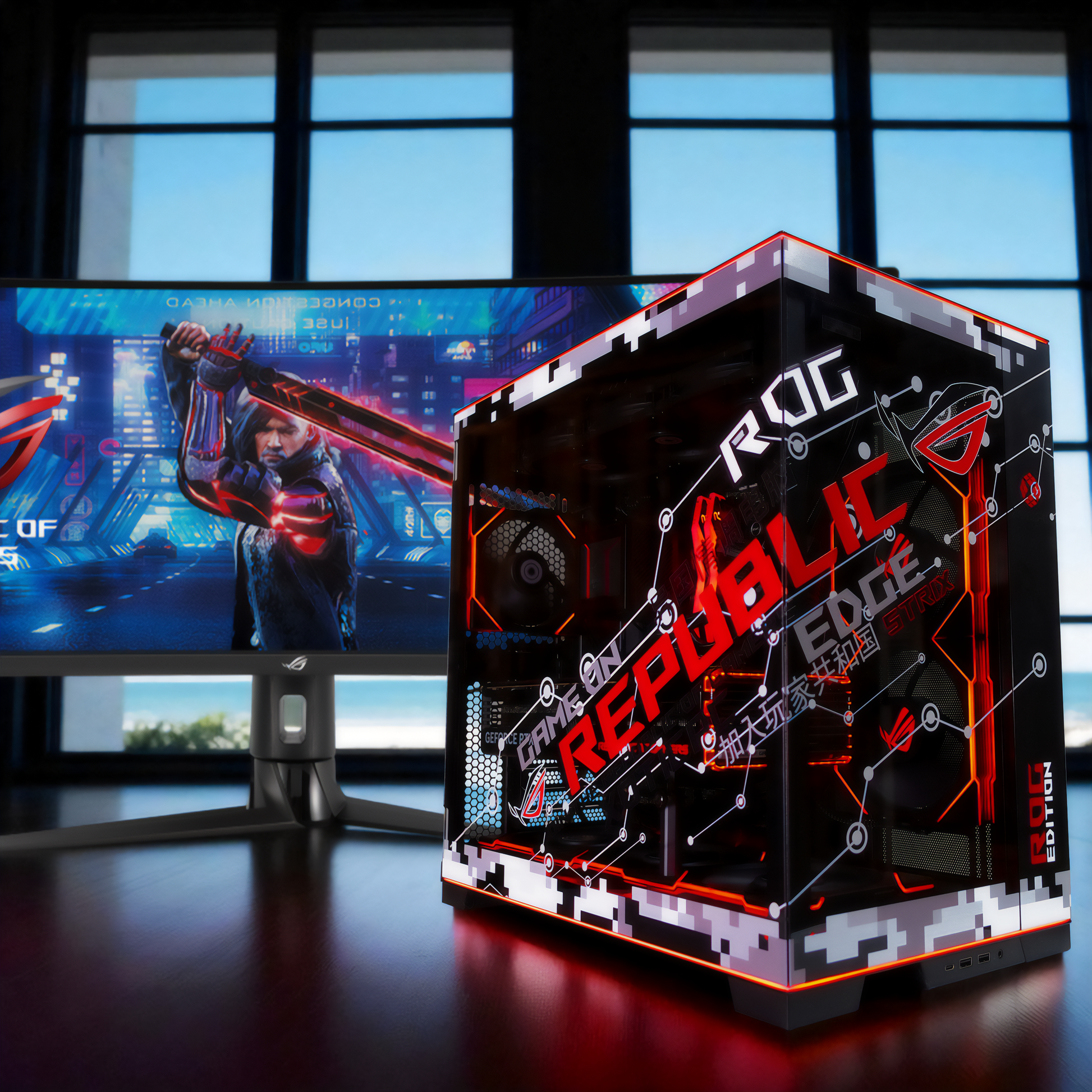 EVO ROG O11D X3D — RTX 5080, Ryzen 7 9800X3D, 32GB DDR5, 2TB SSD