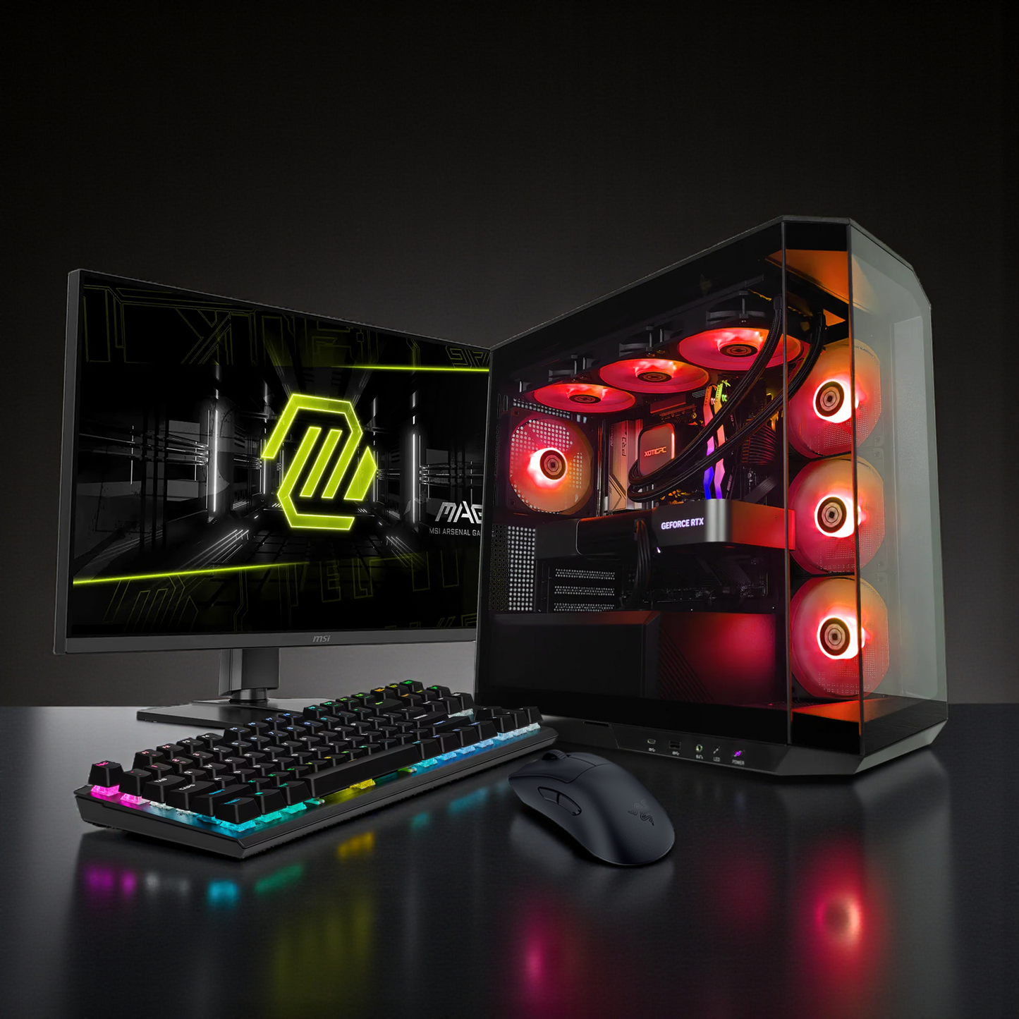 RTX 5080 4K Gaming Desktop + Monitor — Ryzen 7 7700X, 32GB DDR5, 2TB SSD
