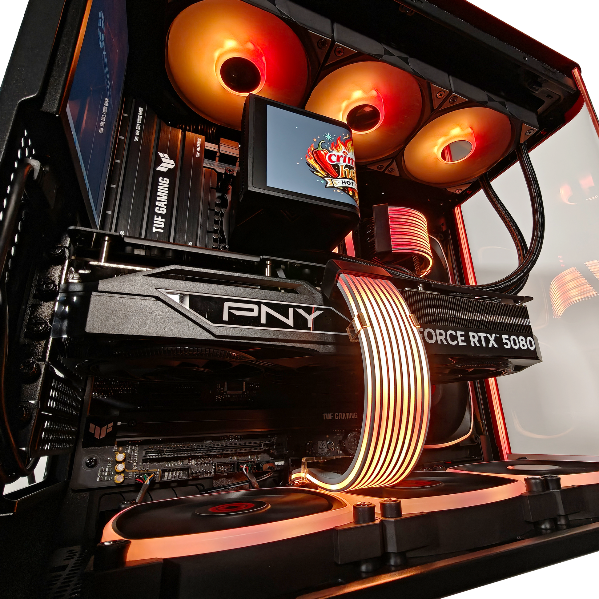 King 95 Crimson Heat — RTX 5080, Core Ultra 7 265K, 32GB DDR5, 2TB SSD