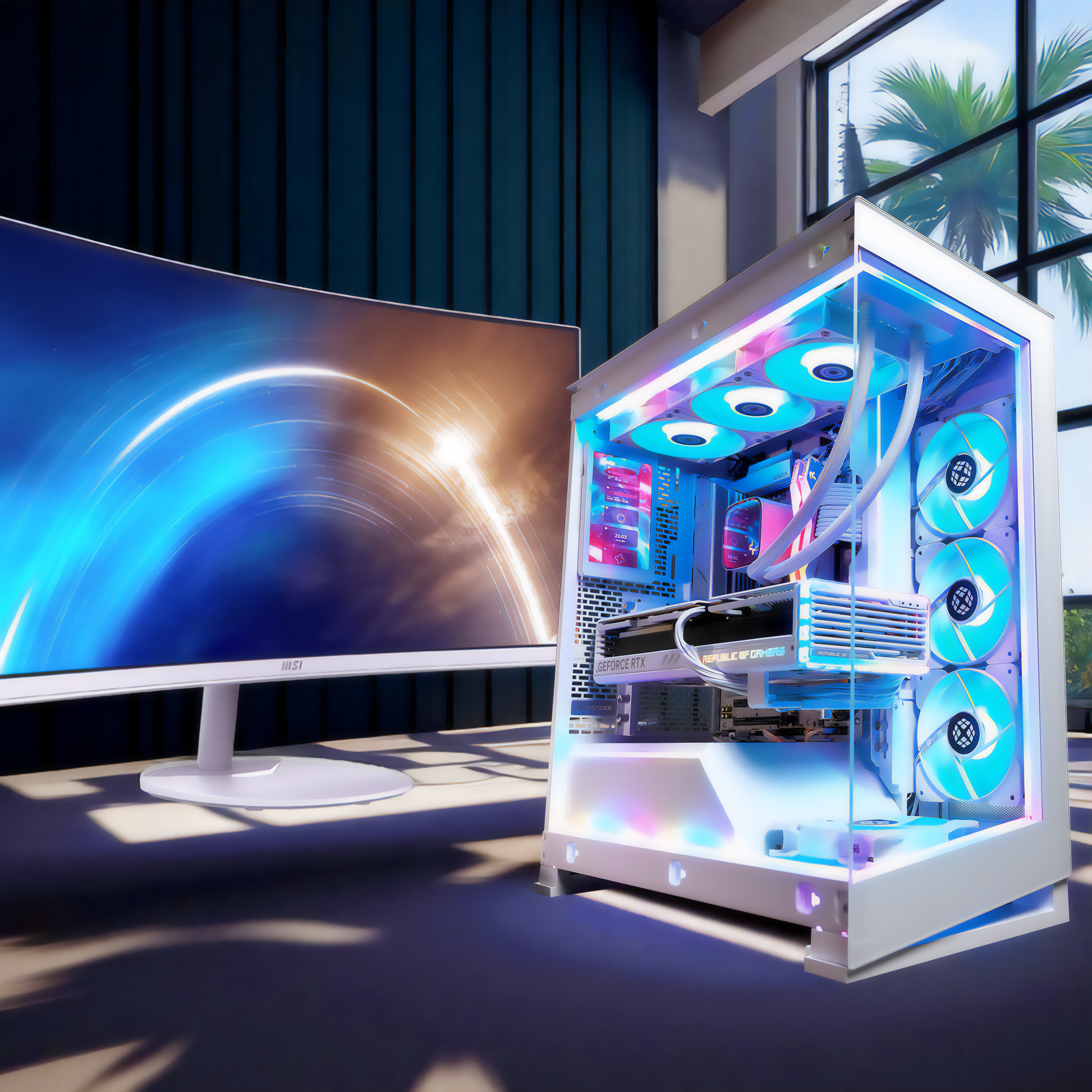 NV5 Ghost — RTX 5080, Ryzen 7 9700X, 32GB DDR5, 2TB SSD