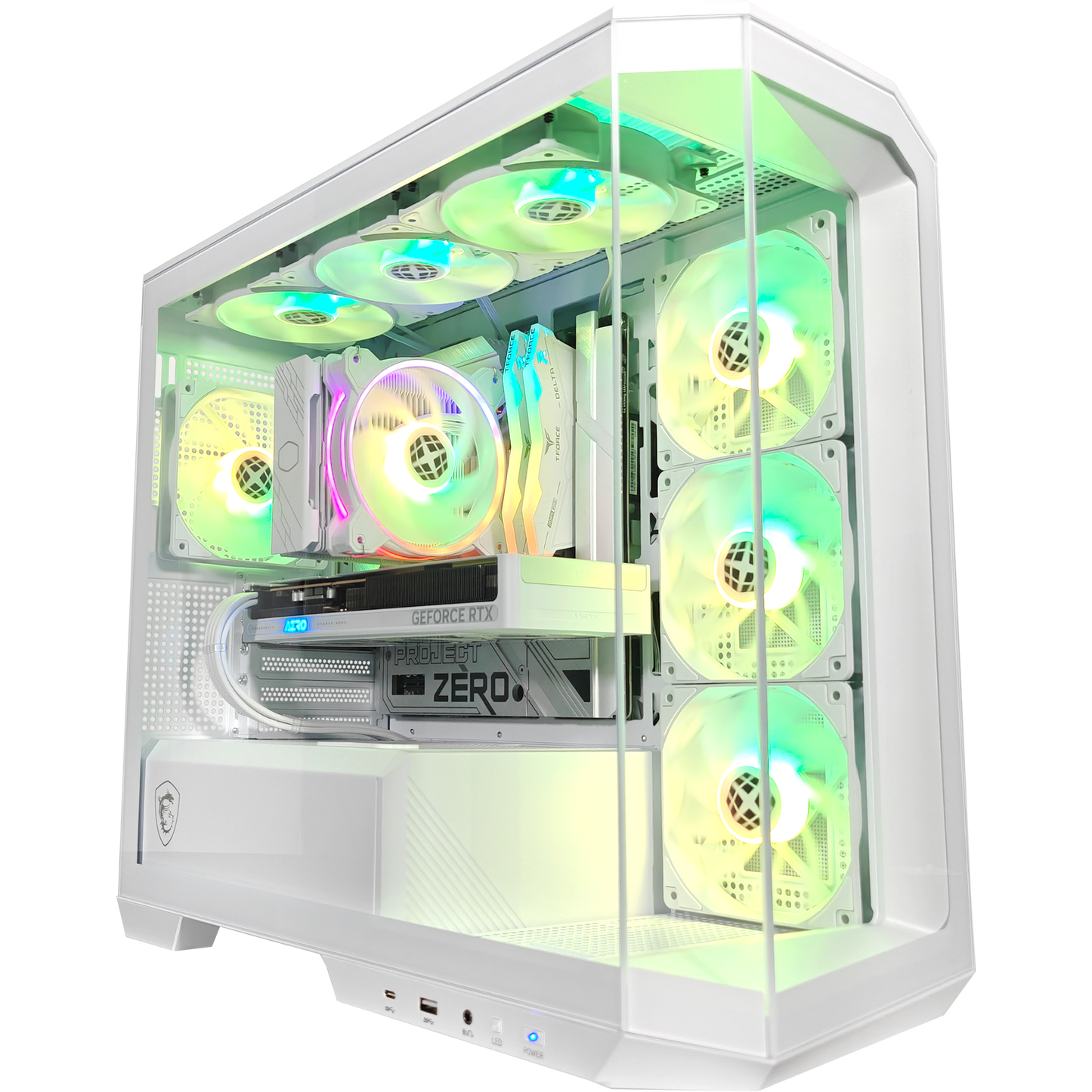 Project Zero Pano Ghost — RTX 5060, Ryzen 7 9700X, 32GB DDR5, 2TB SSD