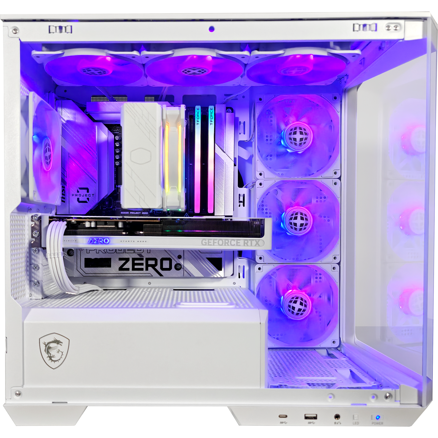Project Zero Pano Ghost — RTX 5060, Ryzen 7 9700X, 32GB DDR5, 2TB SSD