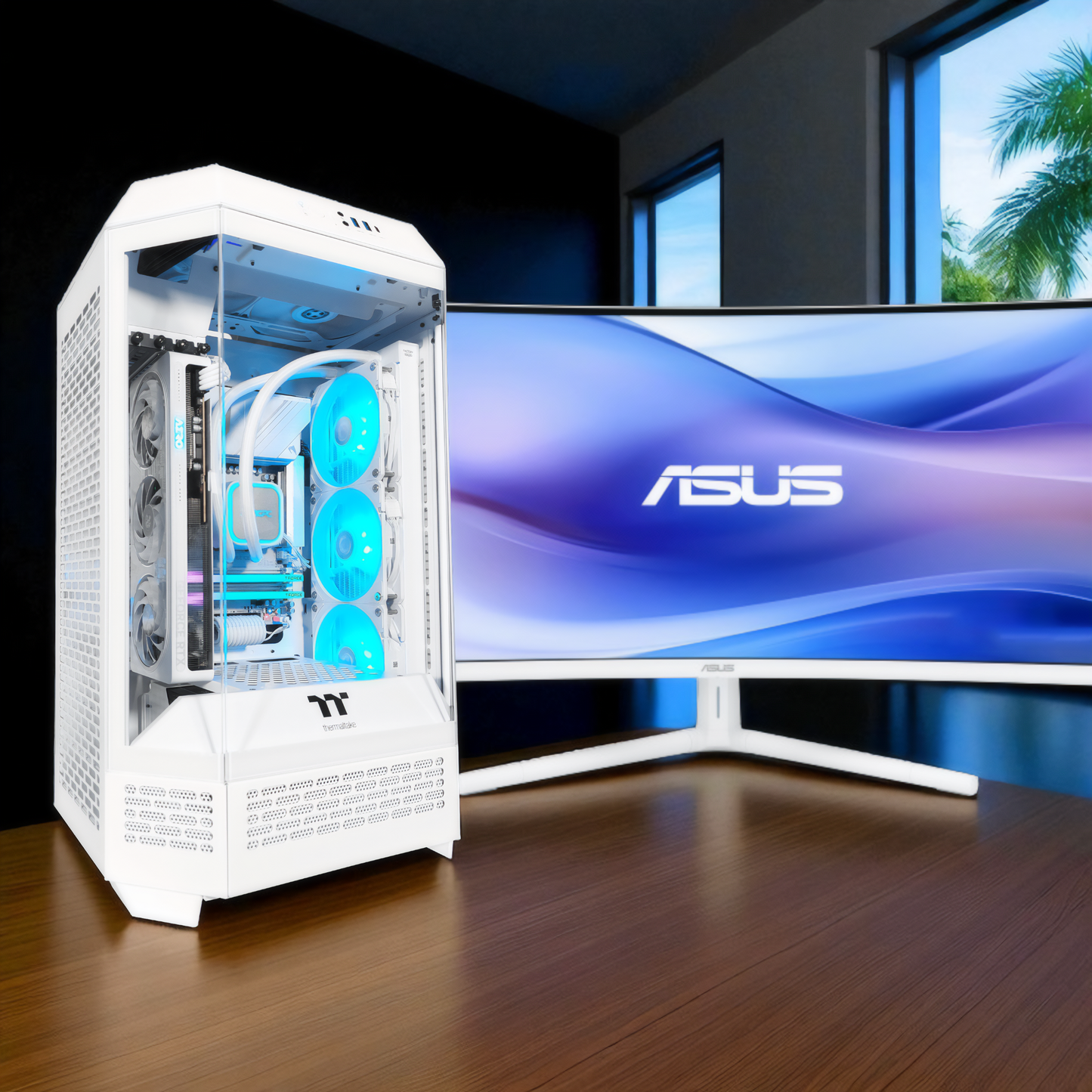 Thermaltake Tower 300 Ghost — RTX 5060, Ryzen 7 9700X, 32GB DDR5, 2TB SSD