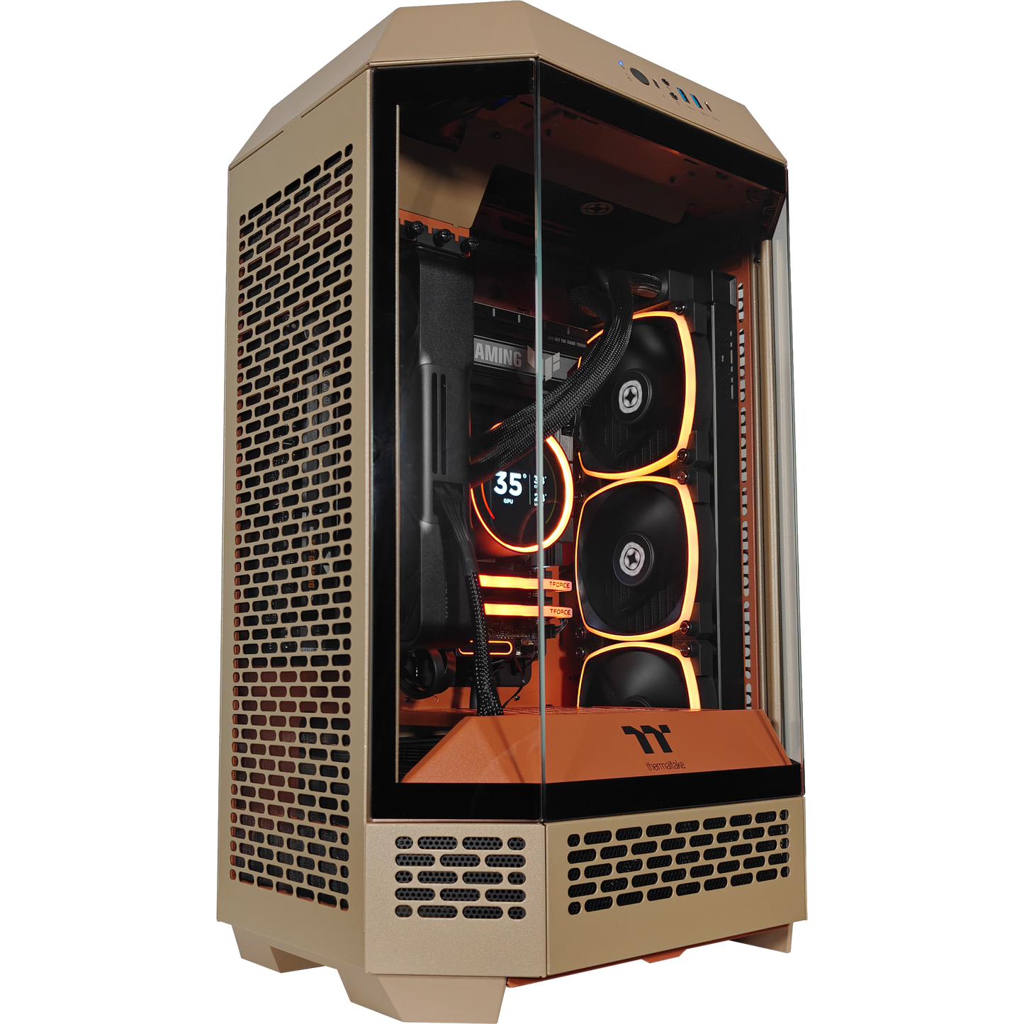 Thermaltake Tower 300 Sandstorm — RTX 5070, Core Ultra 7 265K, 32GB DDR5, 2TB SSD