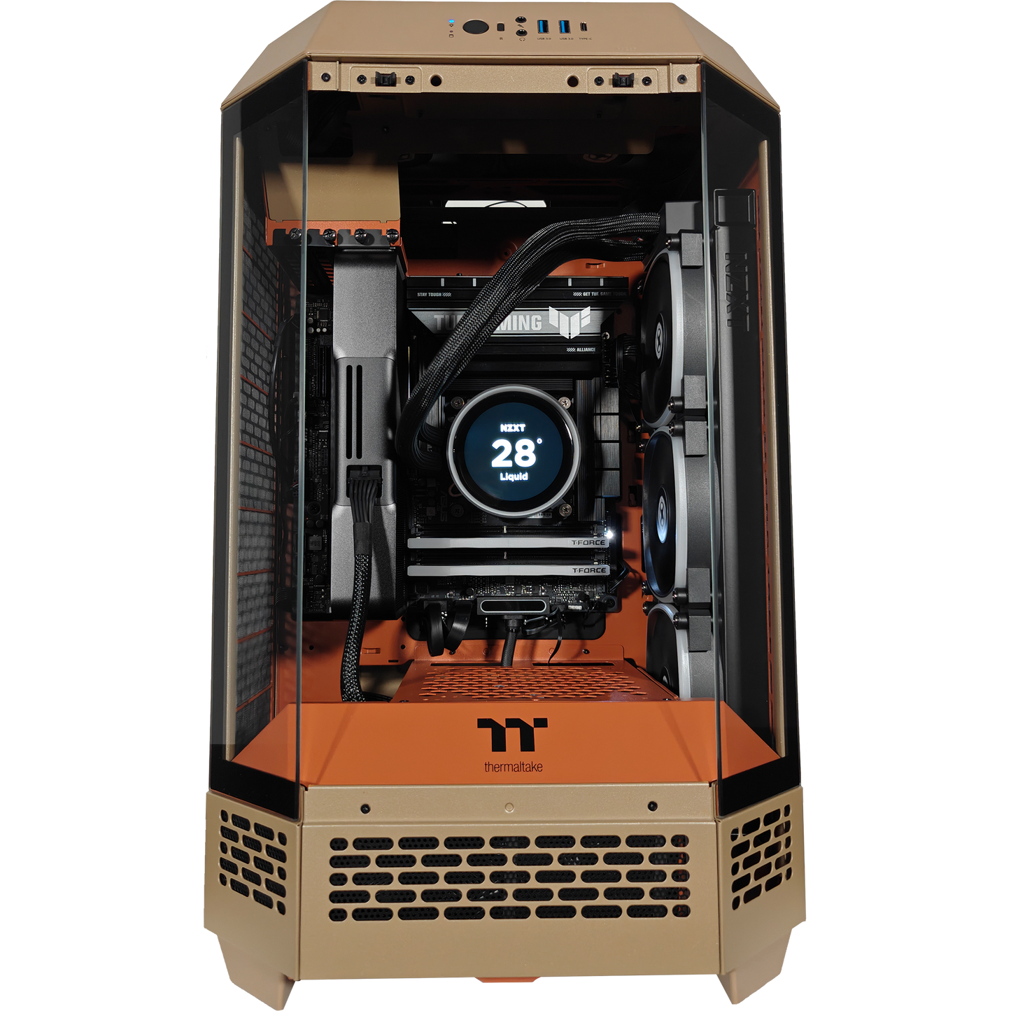 Thermaltake Tower 300 Sandstorm — RTX 5070, Core Ultra 7 265K, 32GB DDR5, 2TB SSD