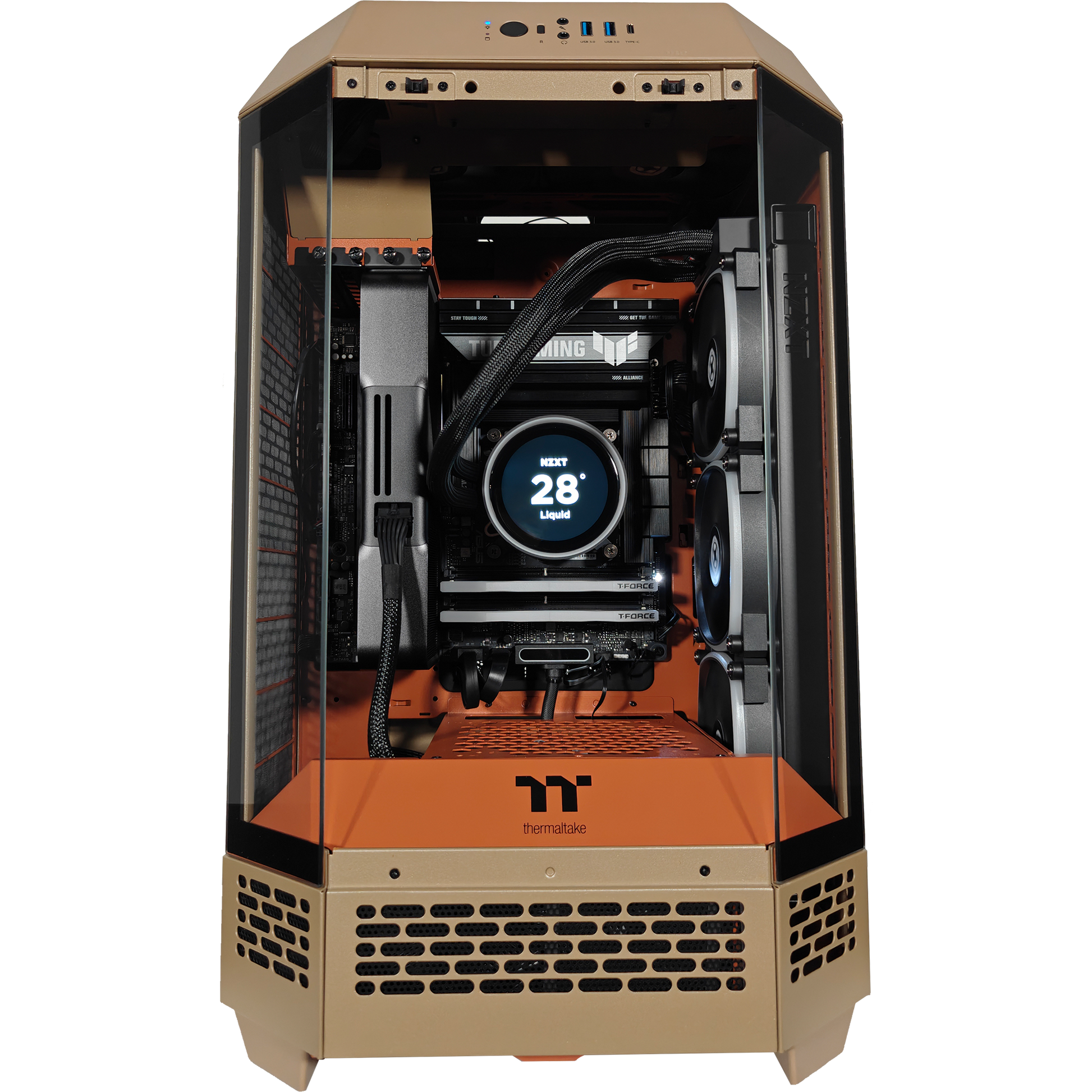 Thermaltake Tower 300 Sandstorm — RTX 5070, Core Ultra 7 265K, 32GB DDR5, 2TB SSD
