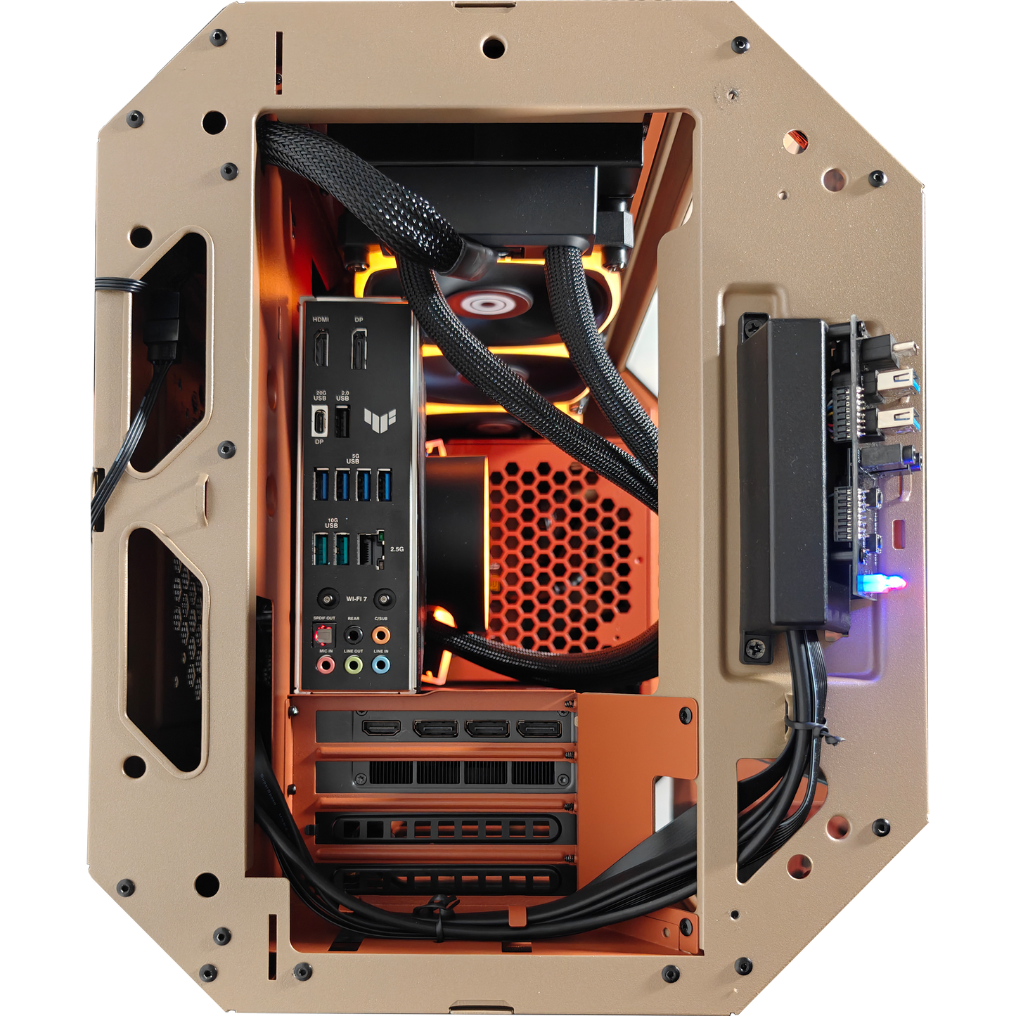 Thermaltake Tower 300 Sandstorm — RTX 5070, Core Ultra 7 265K, 32GB DDR5, 2TB SSD