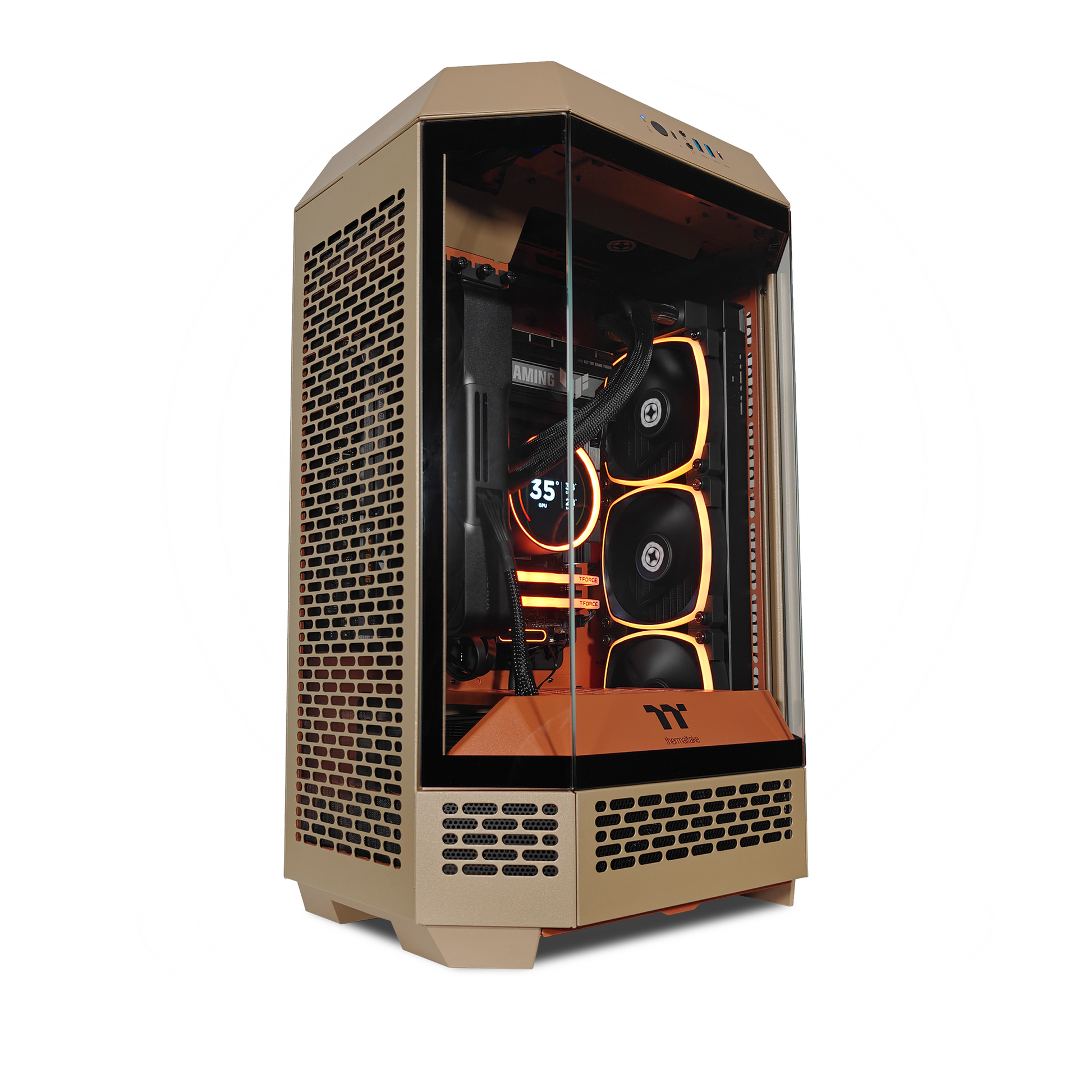Thermaltake Tower 300 Sandstorm — RTX 5070, Core Ultra 7 265K, 32GB DDR5, 2TB SSD