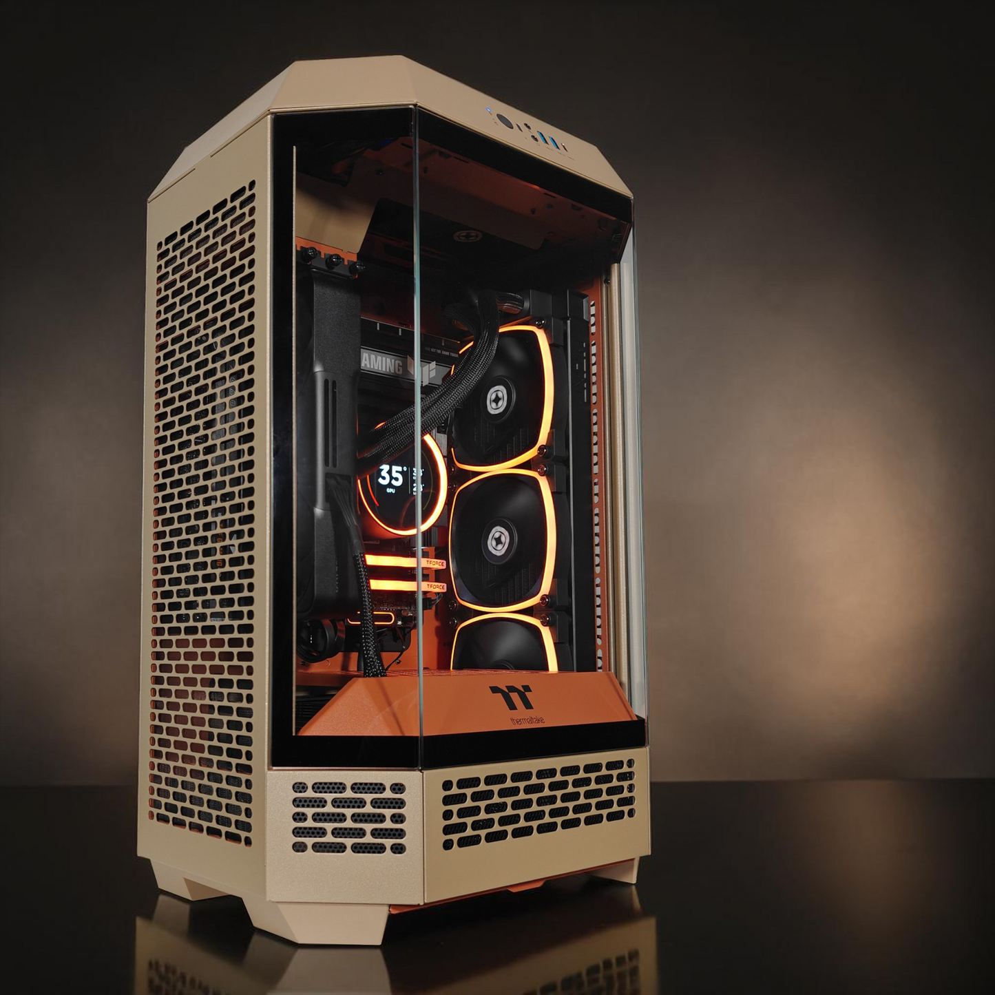 Thermaltake Tower 300 Sandstorm — RTX 5070, Core Ultra 7 265K, 32GB DDR5, 2TB SSD