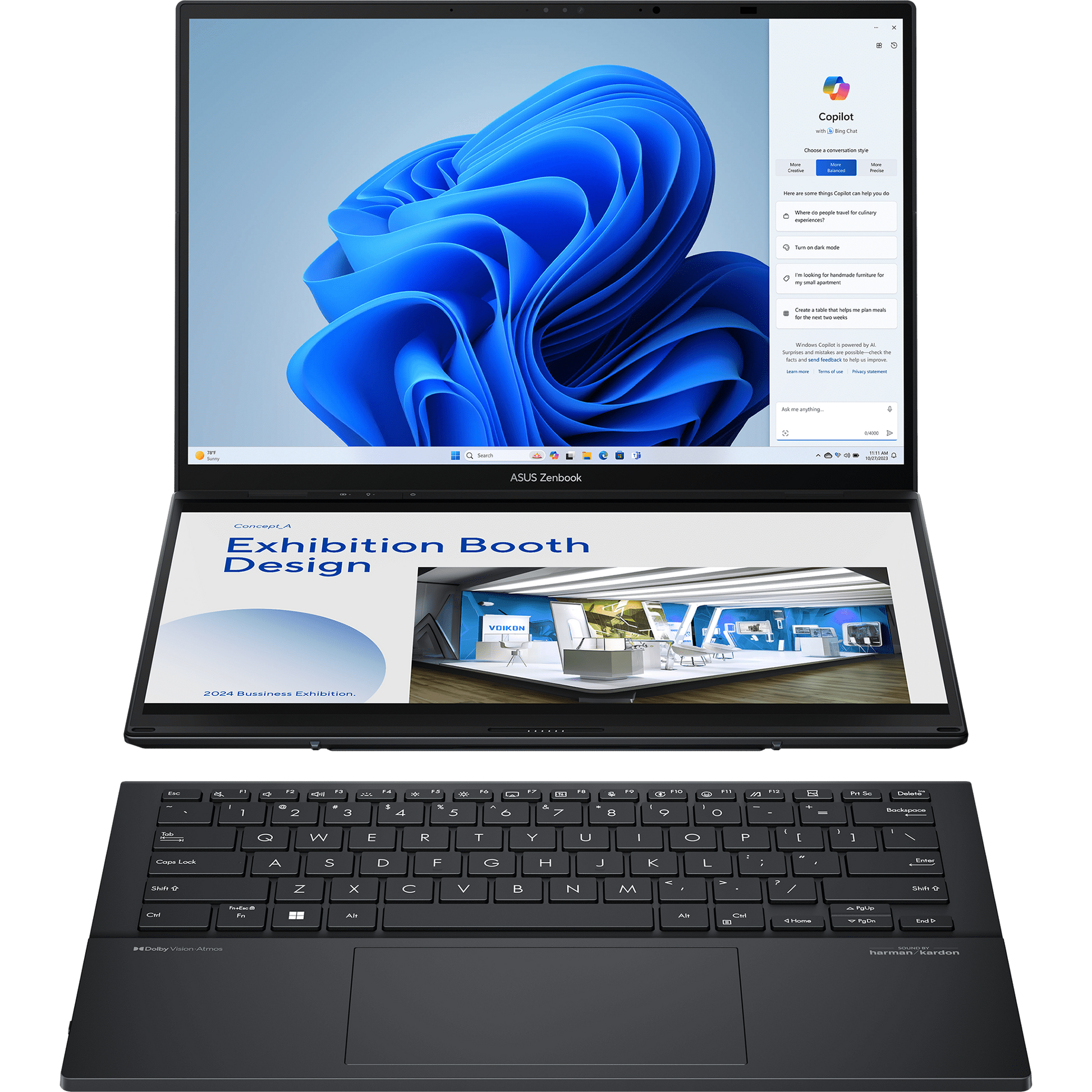 ASUS Zenbook Duo UX8406CA-PS99T Dual-Touchscreen Laptop