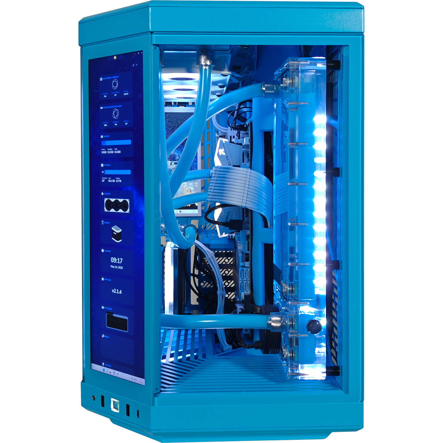 Y70 Blueberry — RTX 5080, Ryzen 7 9800X3D, 64GB DDR5, 2TB SSD