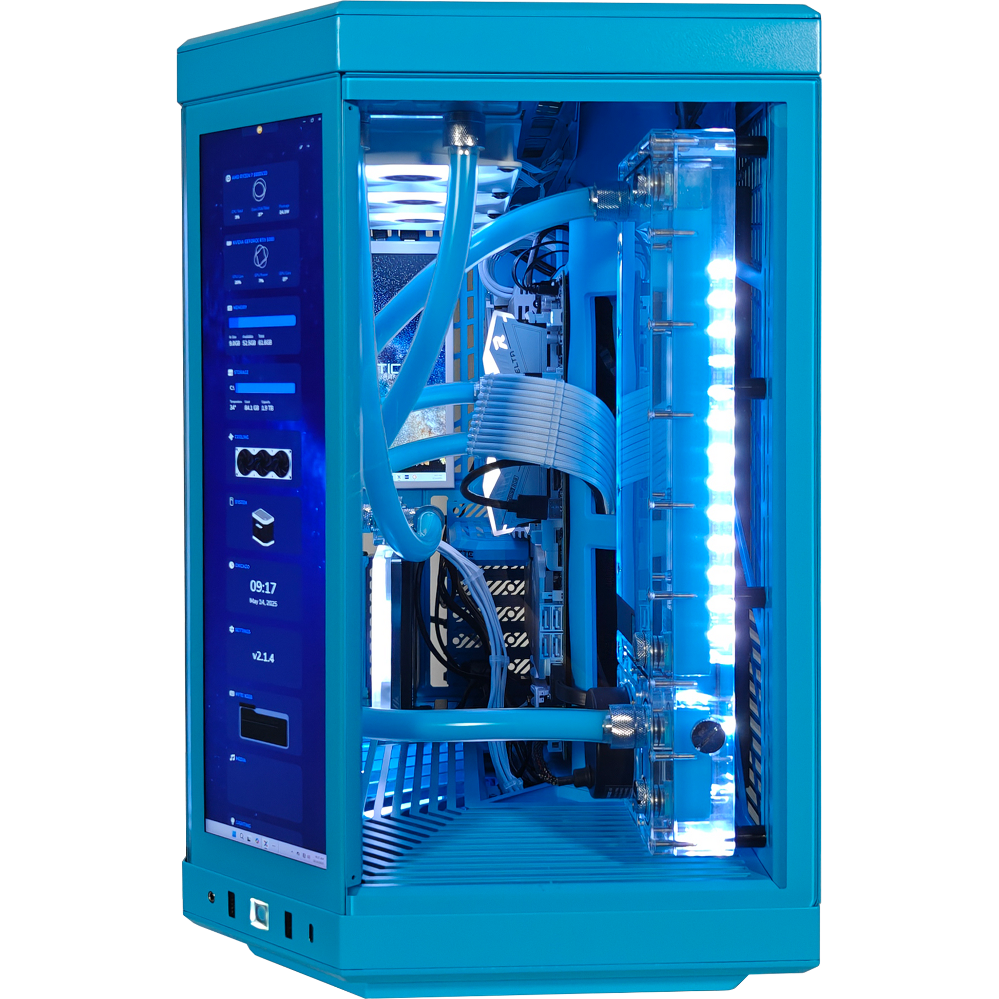 Y70 Blueberry — RTX 5080, Ryzen 7 9800X3D, 64GB DDR5, 2TB SSD
