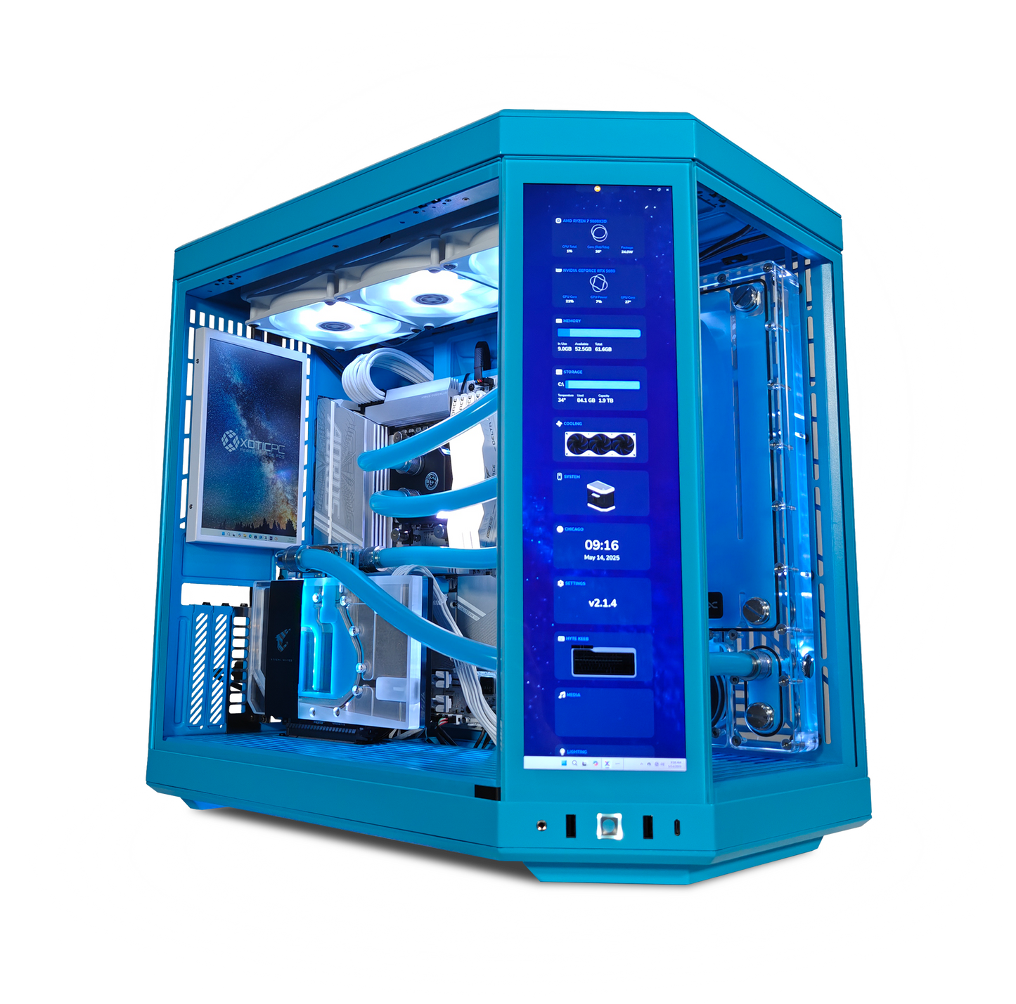 Y70 Blueberry — RTX 5080, Ryzen 7 9800X3D, 64GB DDR5, 2TB SSD