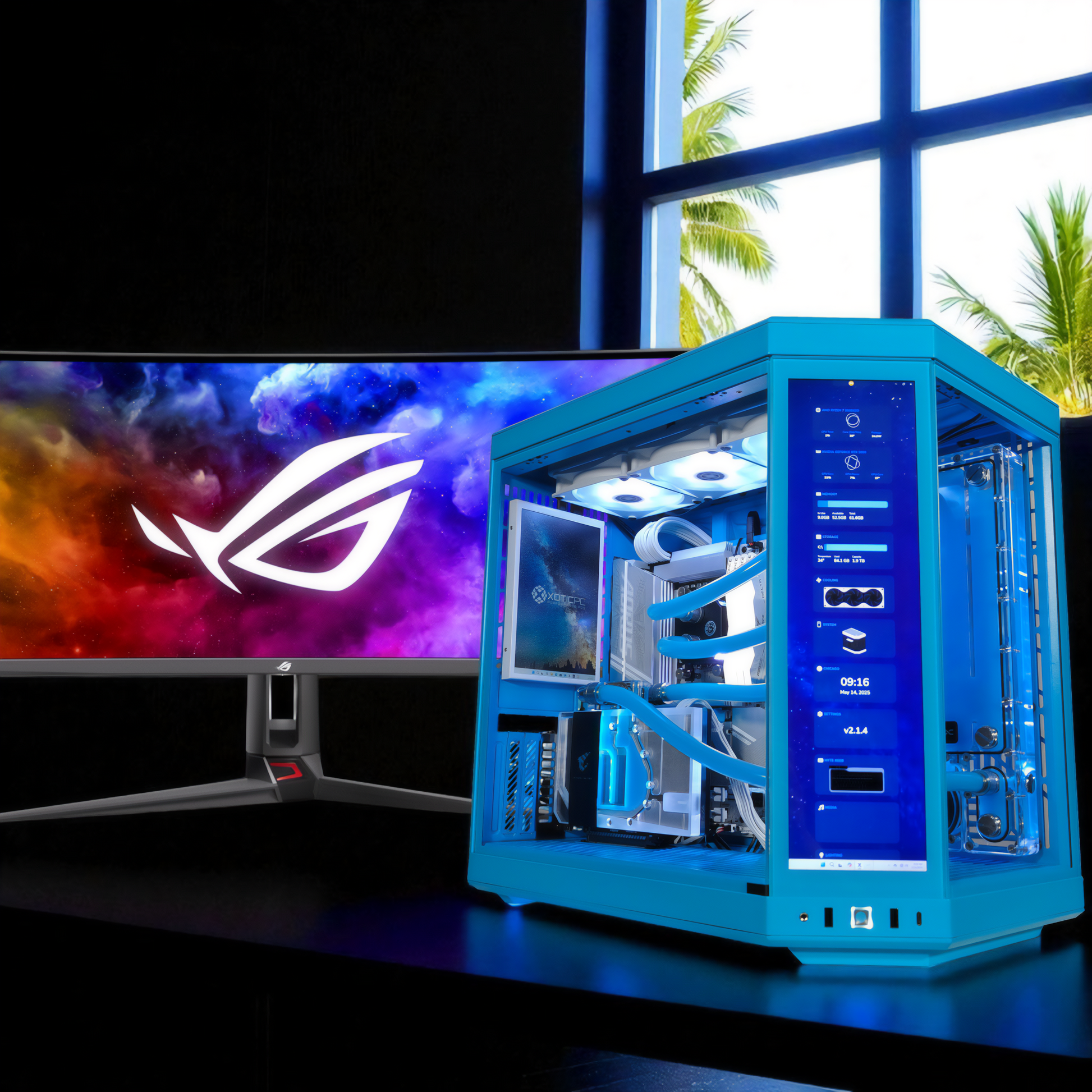 Y70 Blueberry — RTX 5080, Ryzen 7 9800X3D, 64GB DDR5, 2TB SSD
