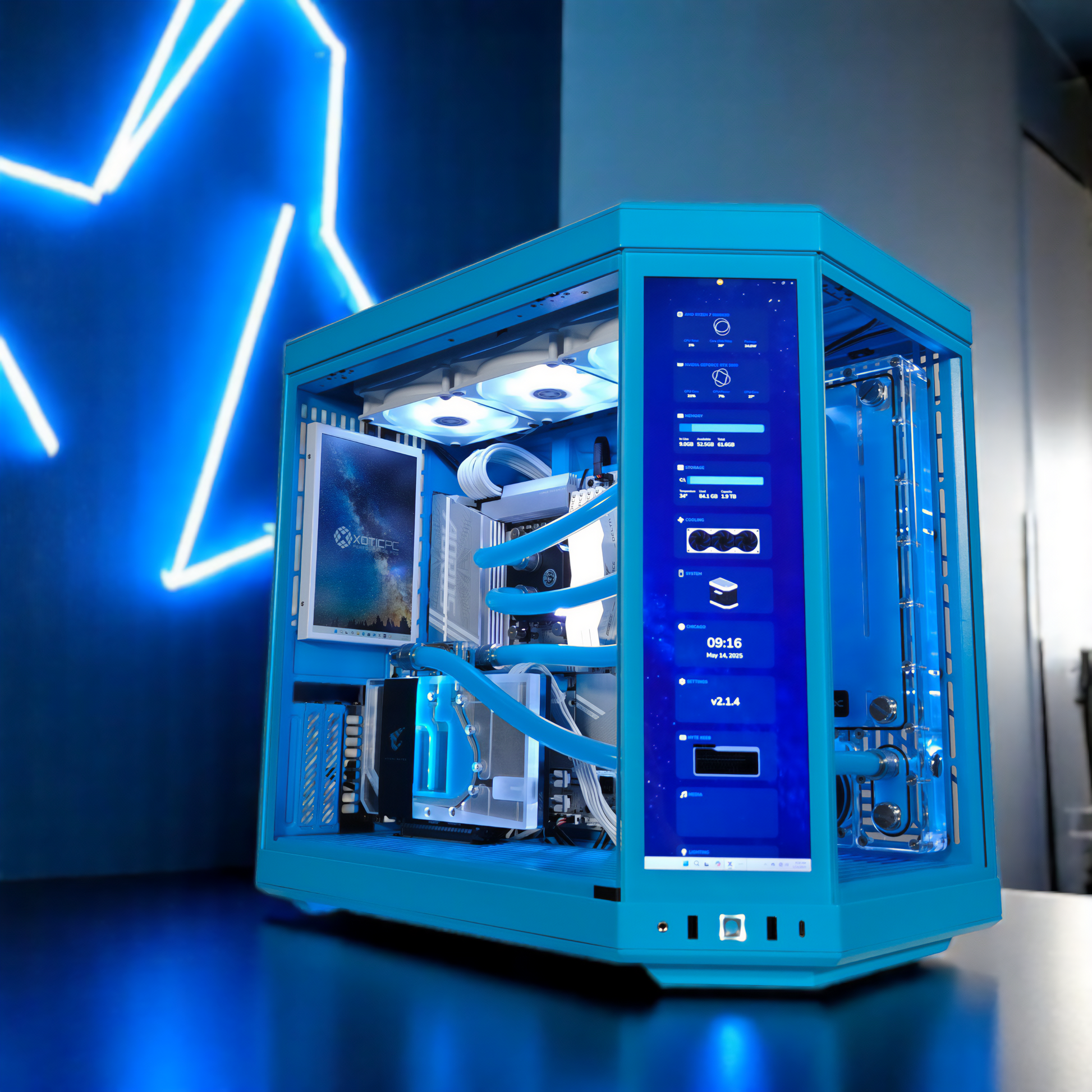 Y70 Blueberry — RTX 5080, Ryzen 7 9800X3D, 64GB DDR5, 2TB SSD