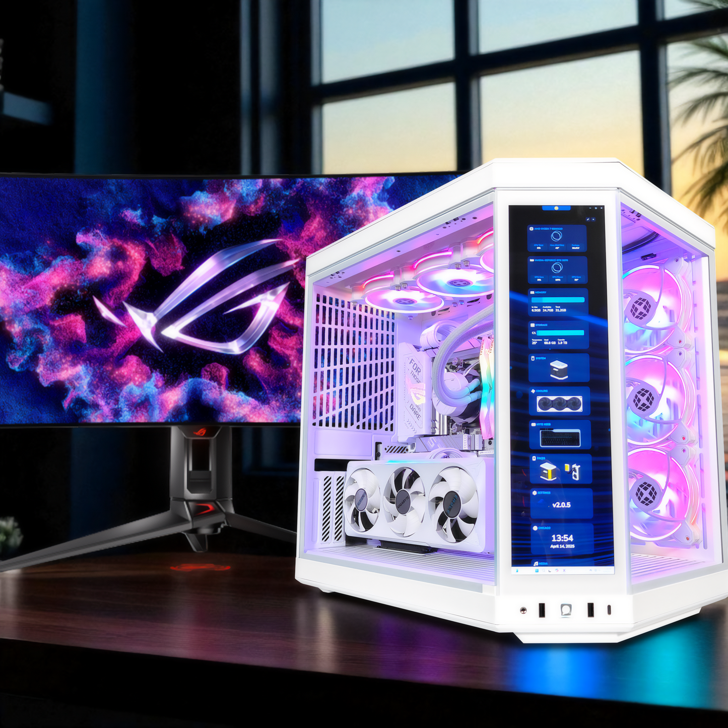 Y70 Ghost — RTX 5070, Ryzen 7 9800X3D, 32GB DDR5, 2TB SSD