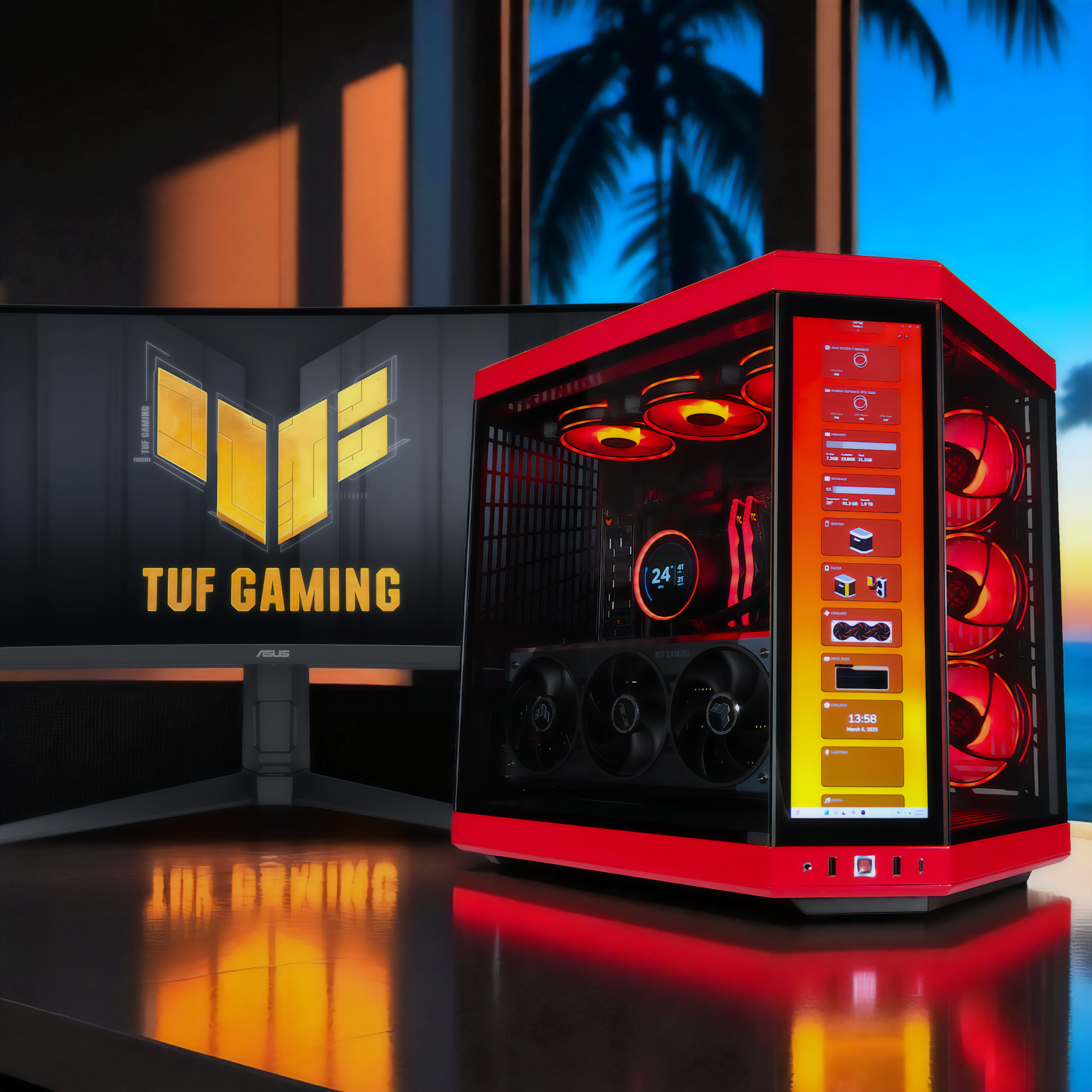 Y70 Red Eye X3D — RTX 5080, Ryzen 7 9800X3D, 32GB DDR5, 2TB SSD
