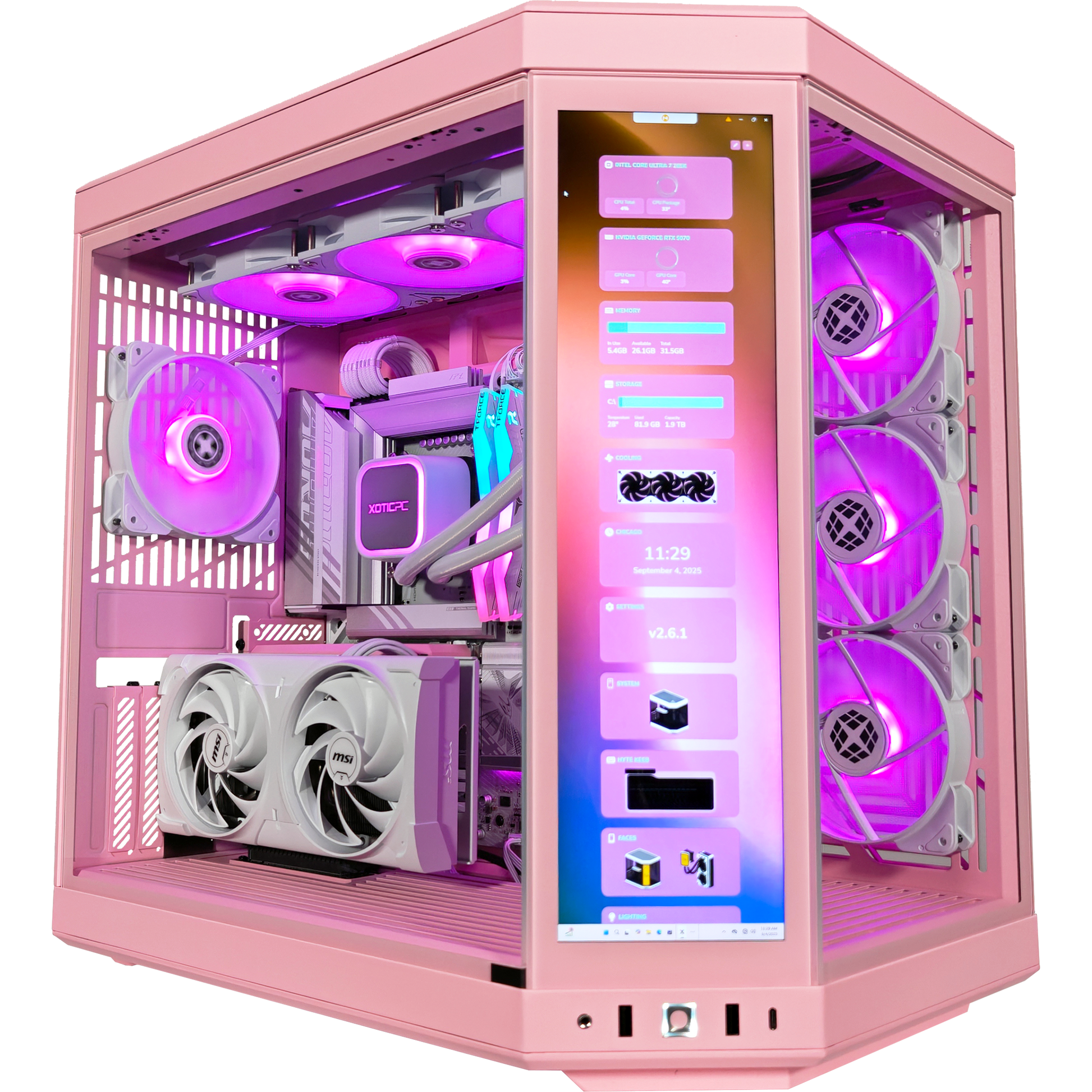 Y70 Strawberry Milk — RTX 5070, Core Ultra 7 265K, 32GB DDR5, 2TB SSD