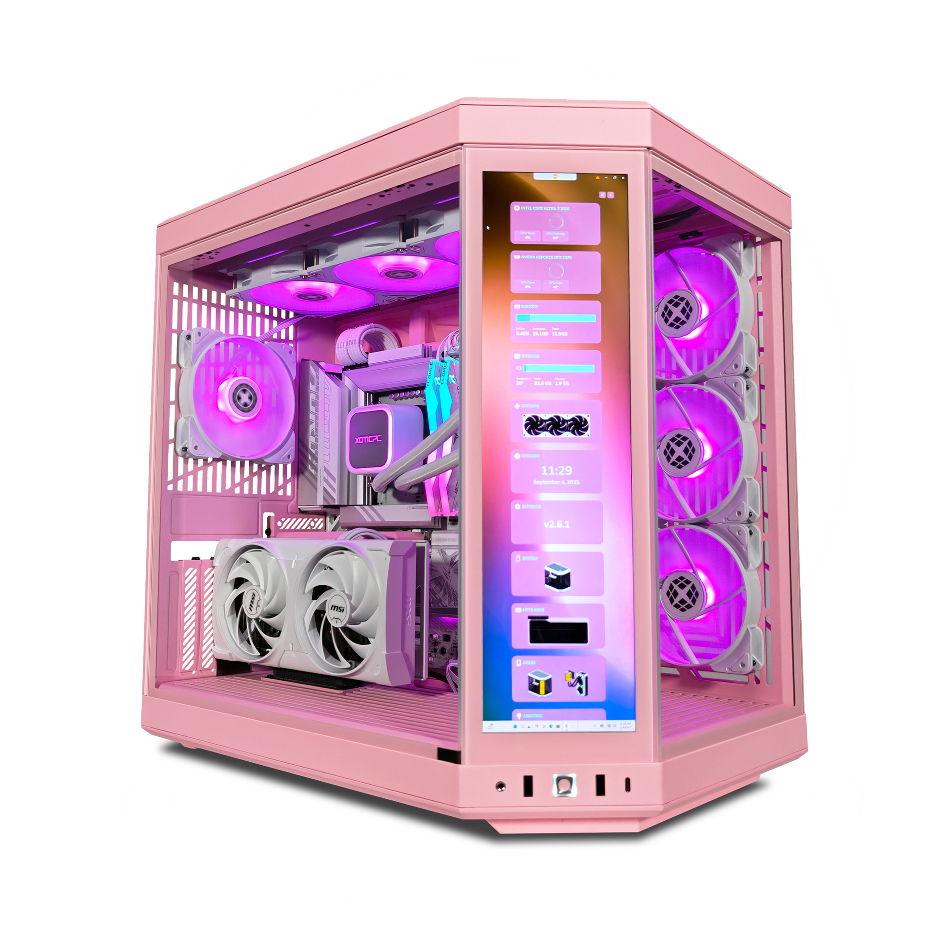 Y70 Strawberry Milk — RTX 5070, Core Ultra 7 265K, 32GB DDR5, 2TB SSD