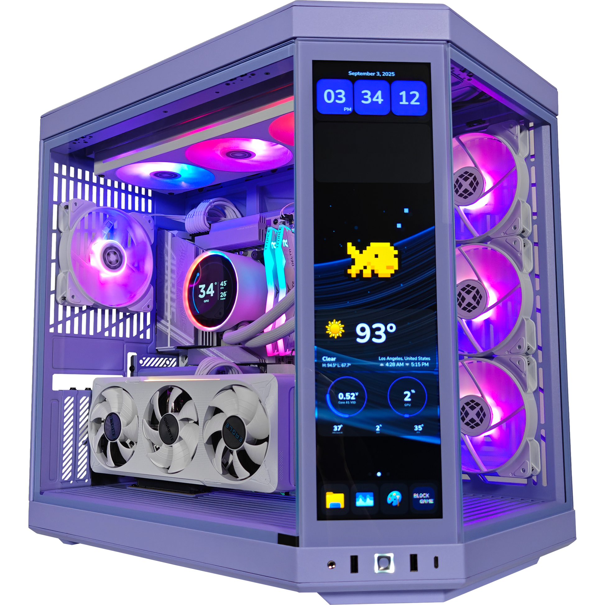 Y70 Taro Milk — RTX 5070, Ryzen 7 9700X, 32GB DDR5, 4TB SSD