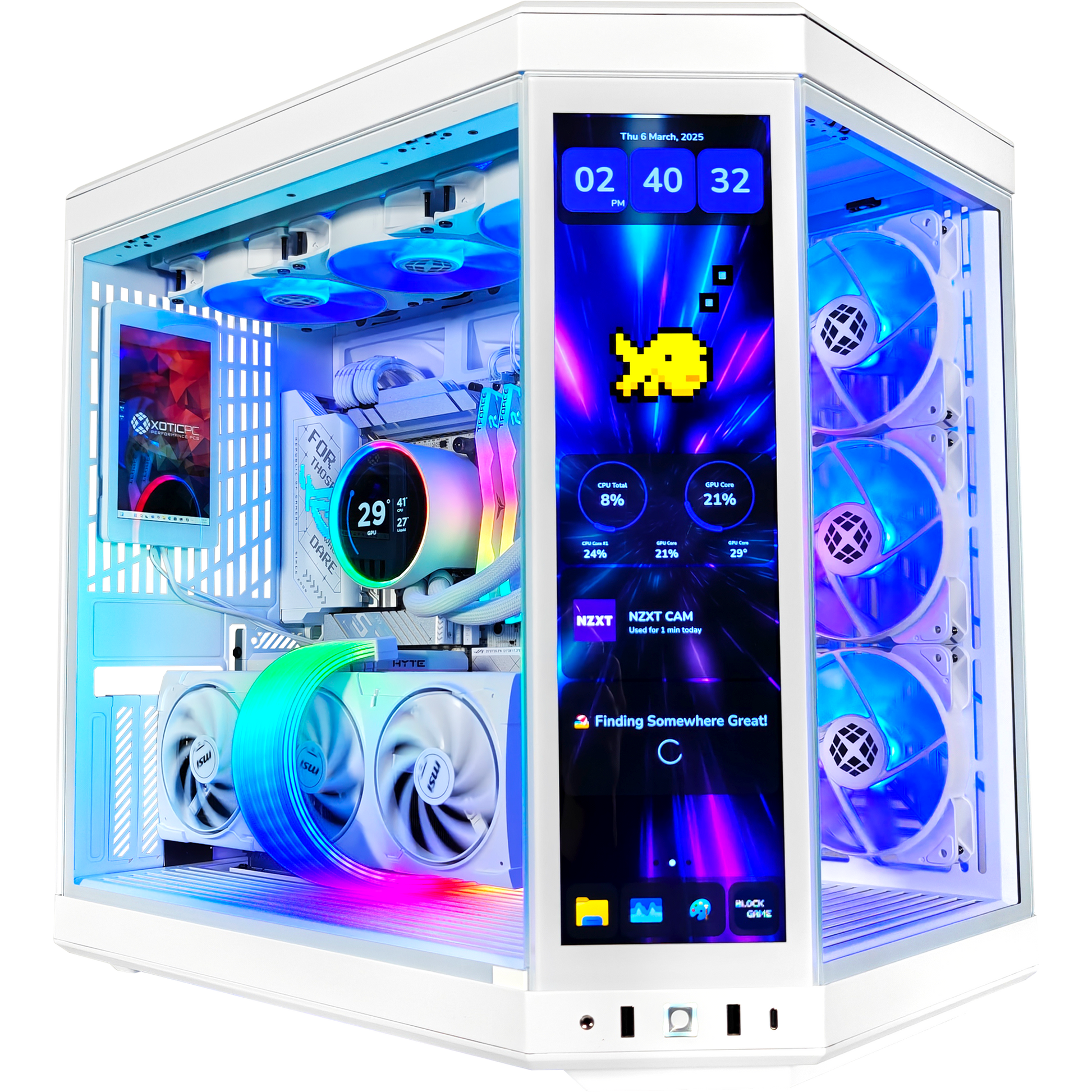 Y70 X3D Ghost — RTX 5080, Ryzen 7 9800X3D, 32GB DDR5, 2TB SSD