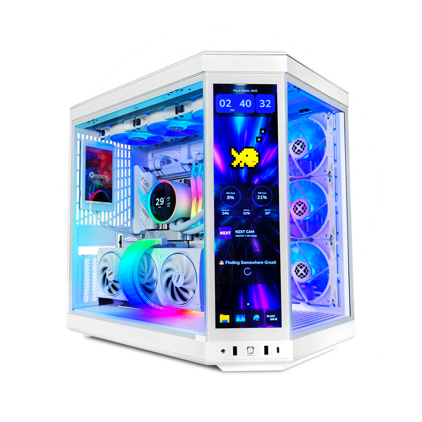 Y70 X3D Ghost — RTX 5080, Ryzen 7 9800X3D, 32GB DDR5, 2TB SSD