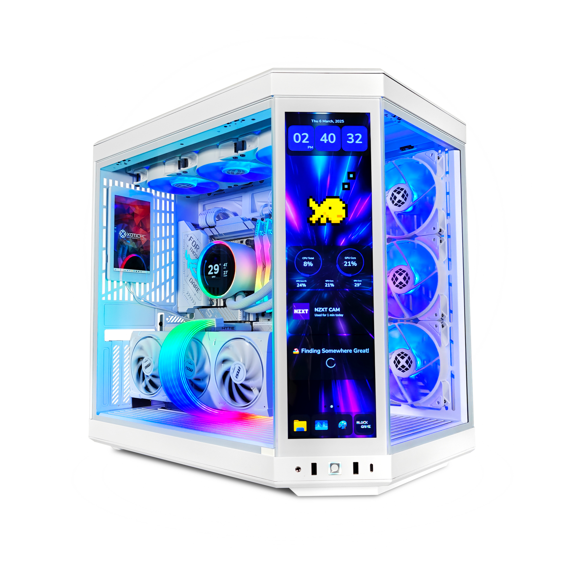 Y70 X3D Ghost — RTX 5080, Ryzen 7 9800X3D, 32GB DDR5, 2TB SSD