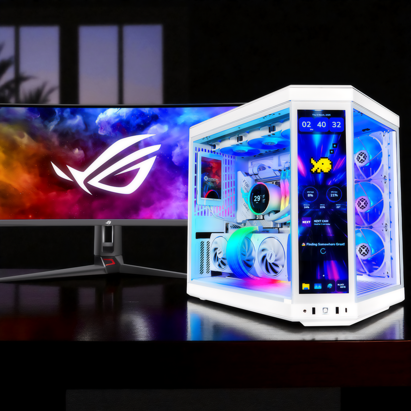 Y70 X3D Ghost — RTX 5080, Ryzen 7 9800X3D, 32GB DDR5, 2TB SSD